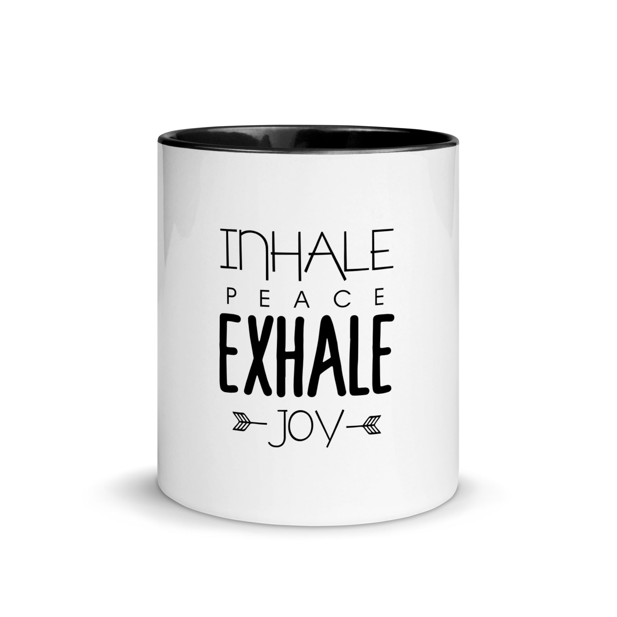 INHALE PEACE EXHALE JOY - Mug with Color Inside