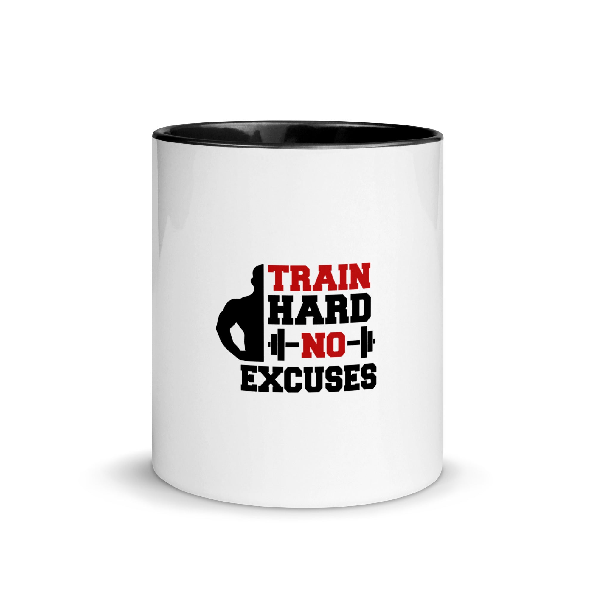 TRAIN HARD NO EXCUSES - Mug with Color Inside