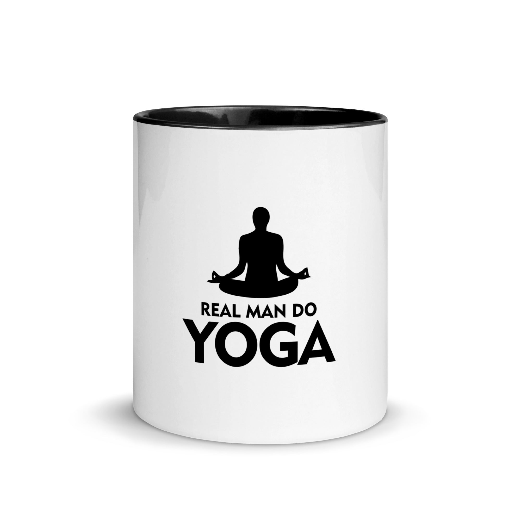 REAL MAN DO YOGA - Mug with Color Inside