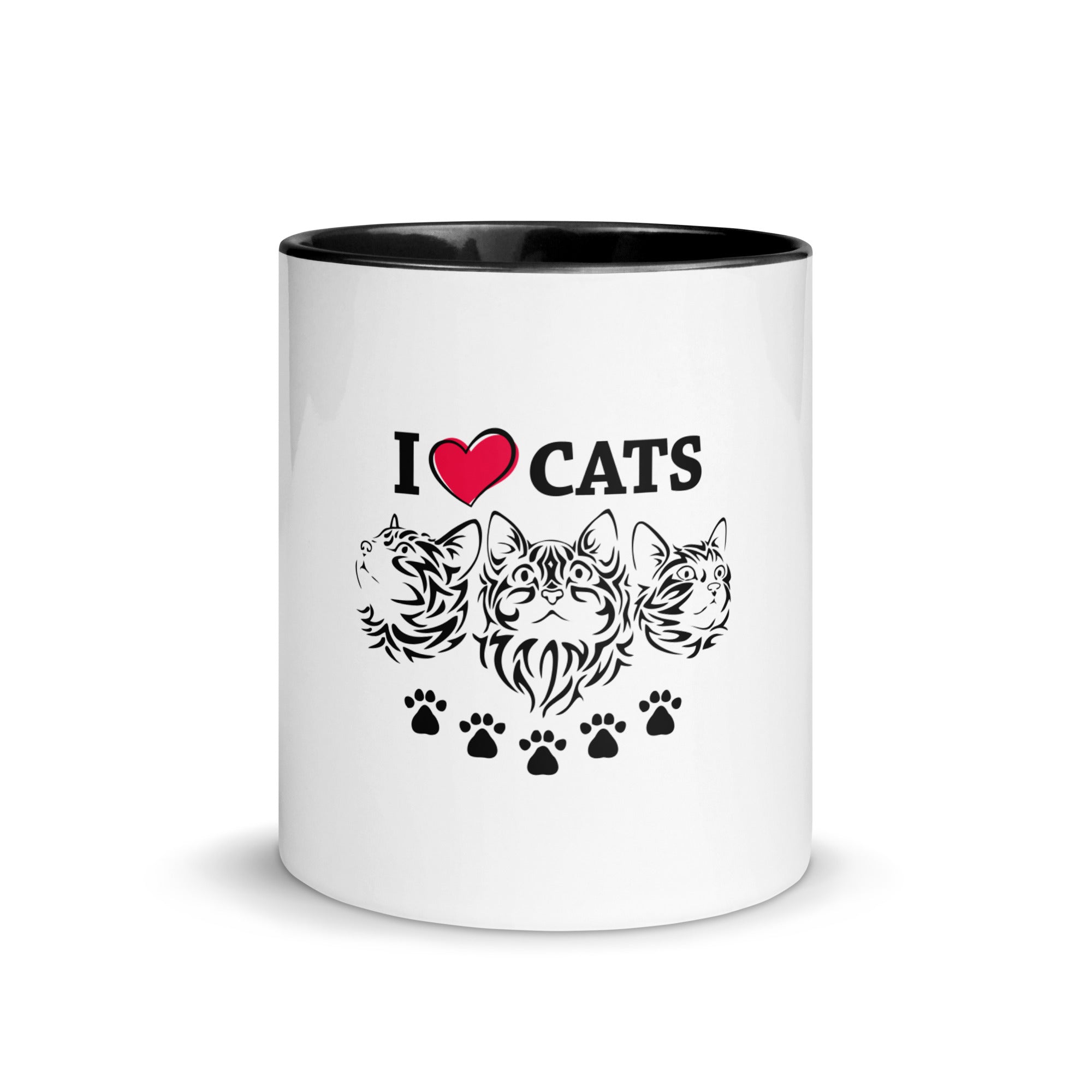 I LOVE CATS - Mug with Color Inside