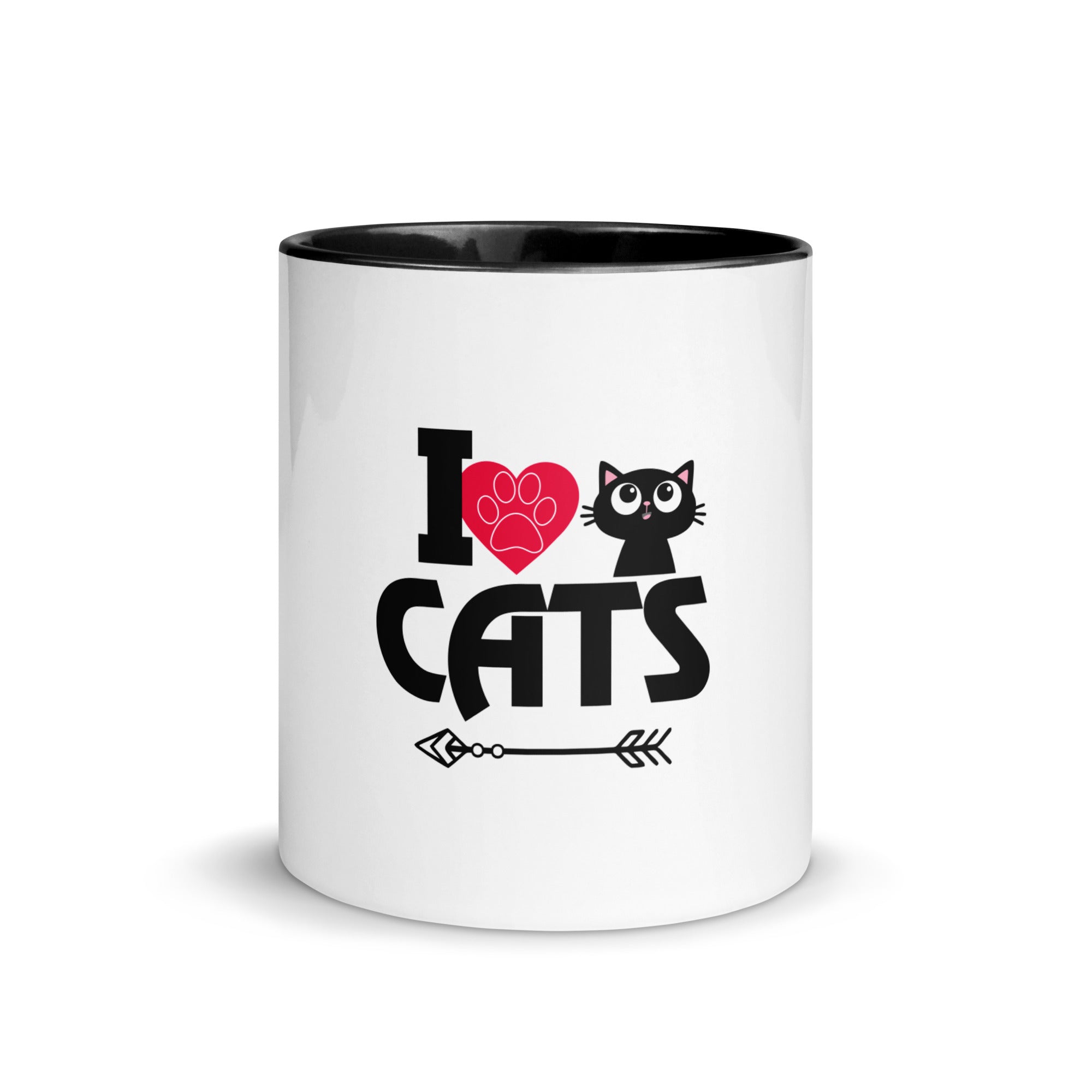 I LOVE CATS - Mug with Color Inside