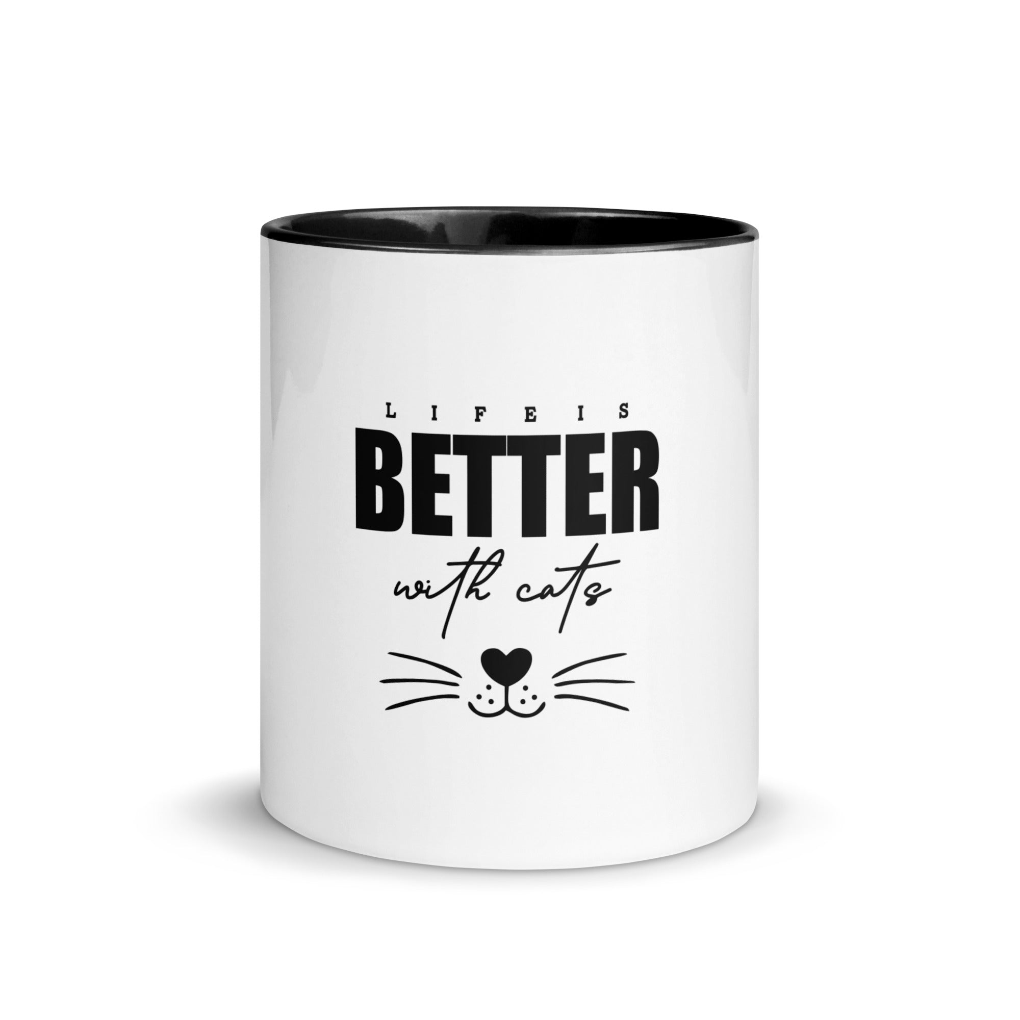 LIFE IS BETTER WITH CATS - Mug with Color Inside