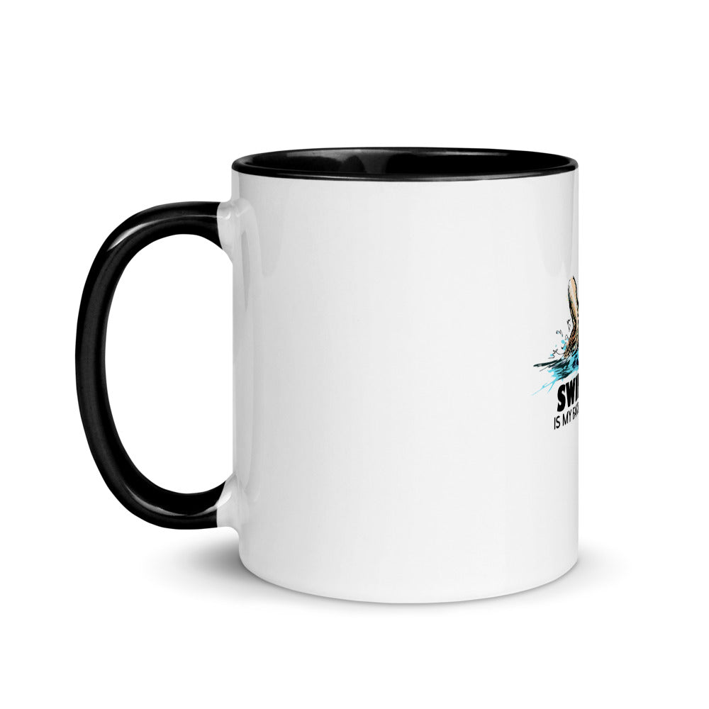Swimming- Mug with Color Inside