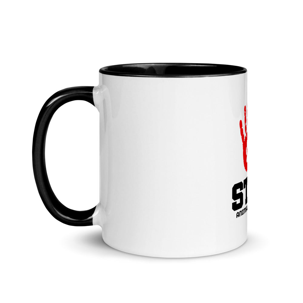 STOP ANIMAL CRUELTY - Mug with Color Inside
