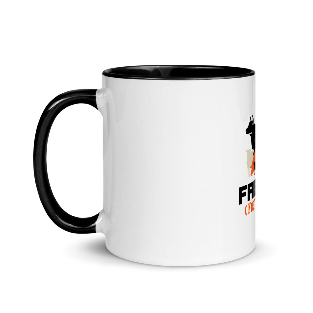 FRIENDS NOT FOOD - Mug with Color Inside