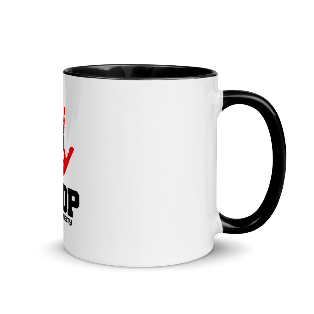 STOP ANIMAL CRUELTY - Mug with Color Inside