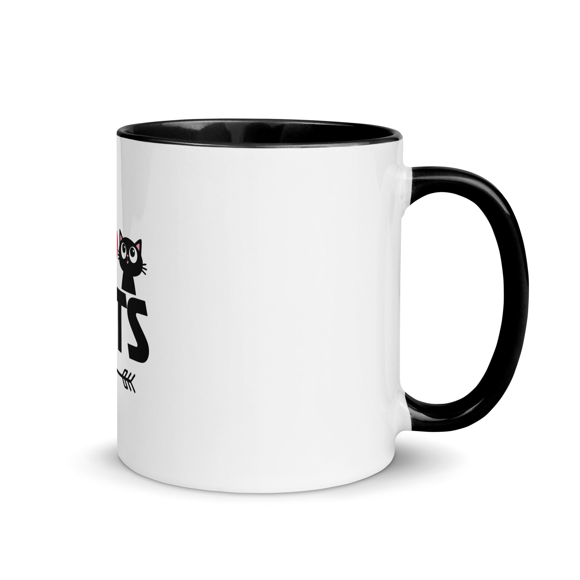 I LOVE CATS - Mug with Color Inside