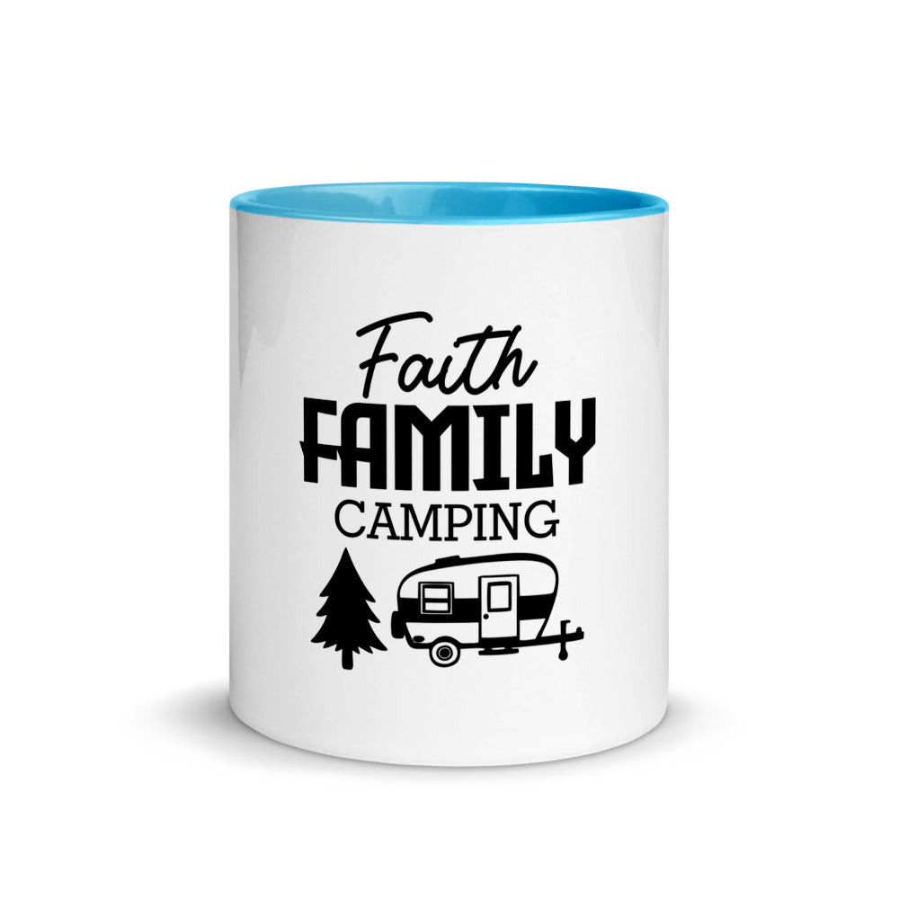 Family Camping- Mug with Color Inside