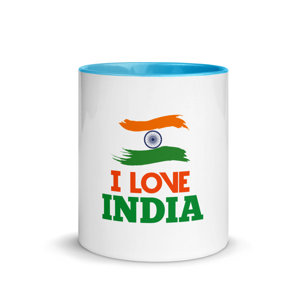 I LOVE INDIA - Mug with Color Inside