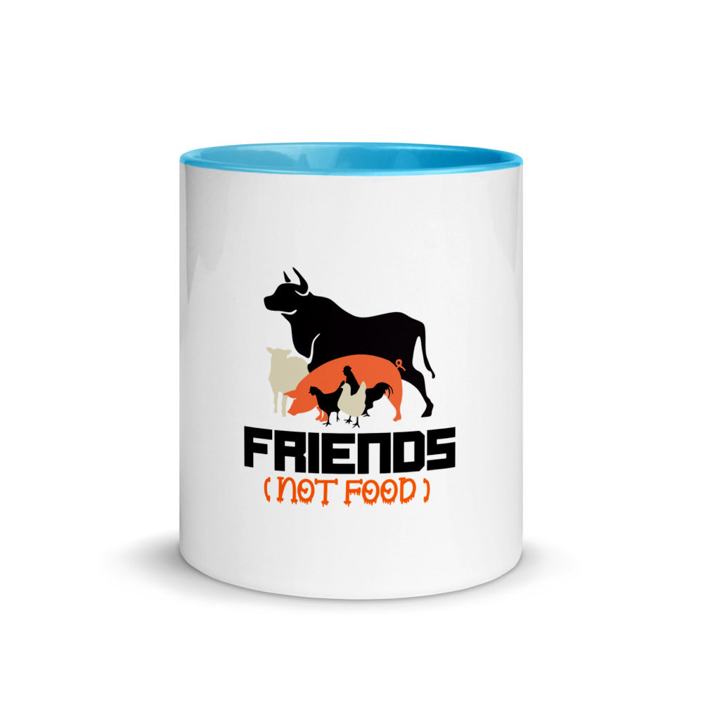 FRIENDS NOT FOOD - Mug with Color Inside
