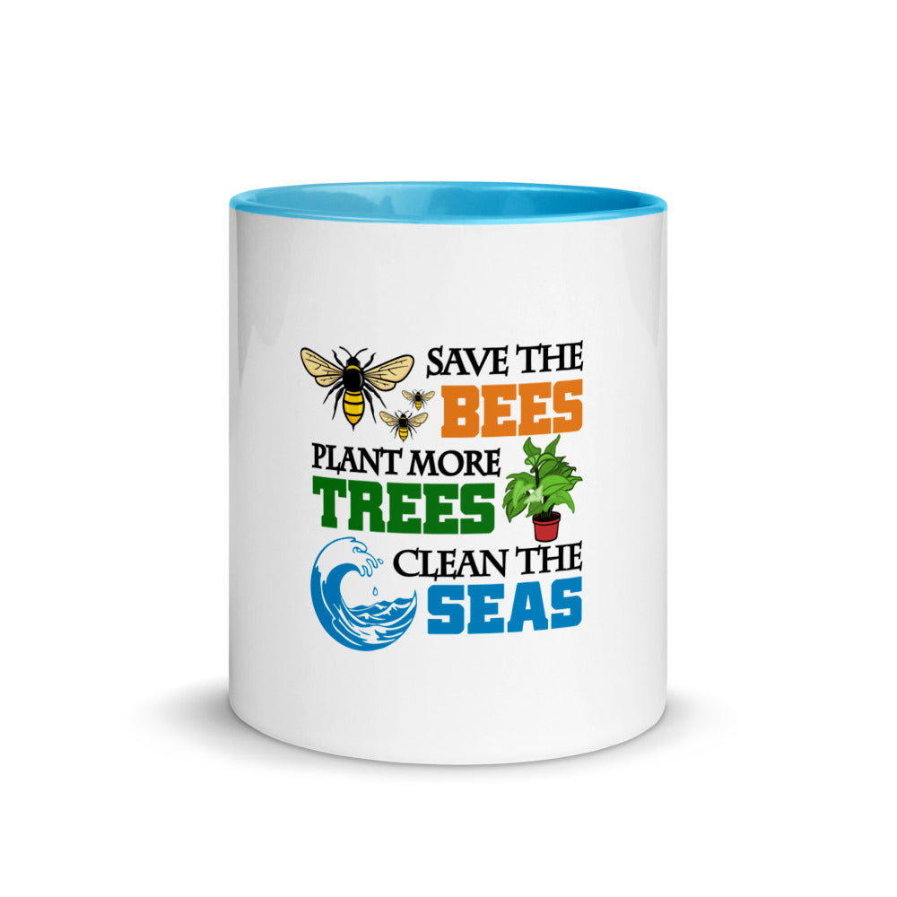 SAVE THE BEES - Mug with Color Inside