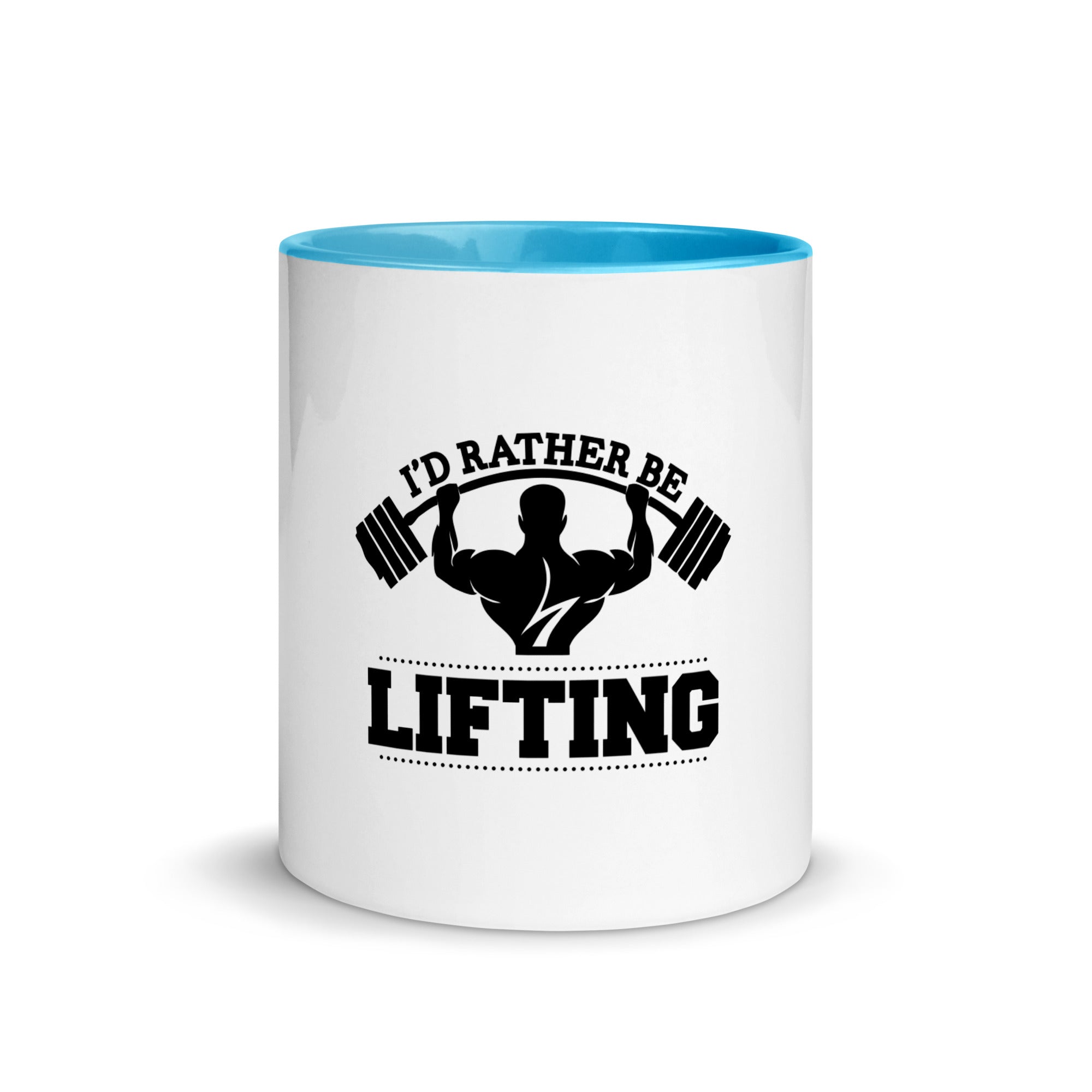 I'D RATHER BE LIFTING - Mug with Color Inside