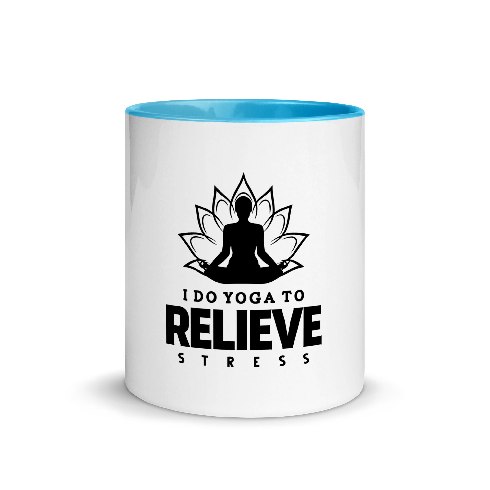 I  DO YOGA TO RELIEVE STRESS - Mug with Color Inside