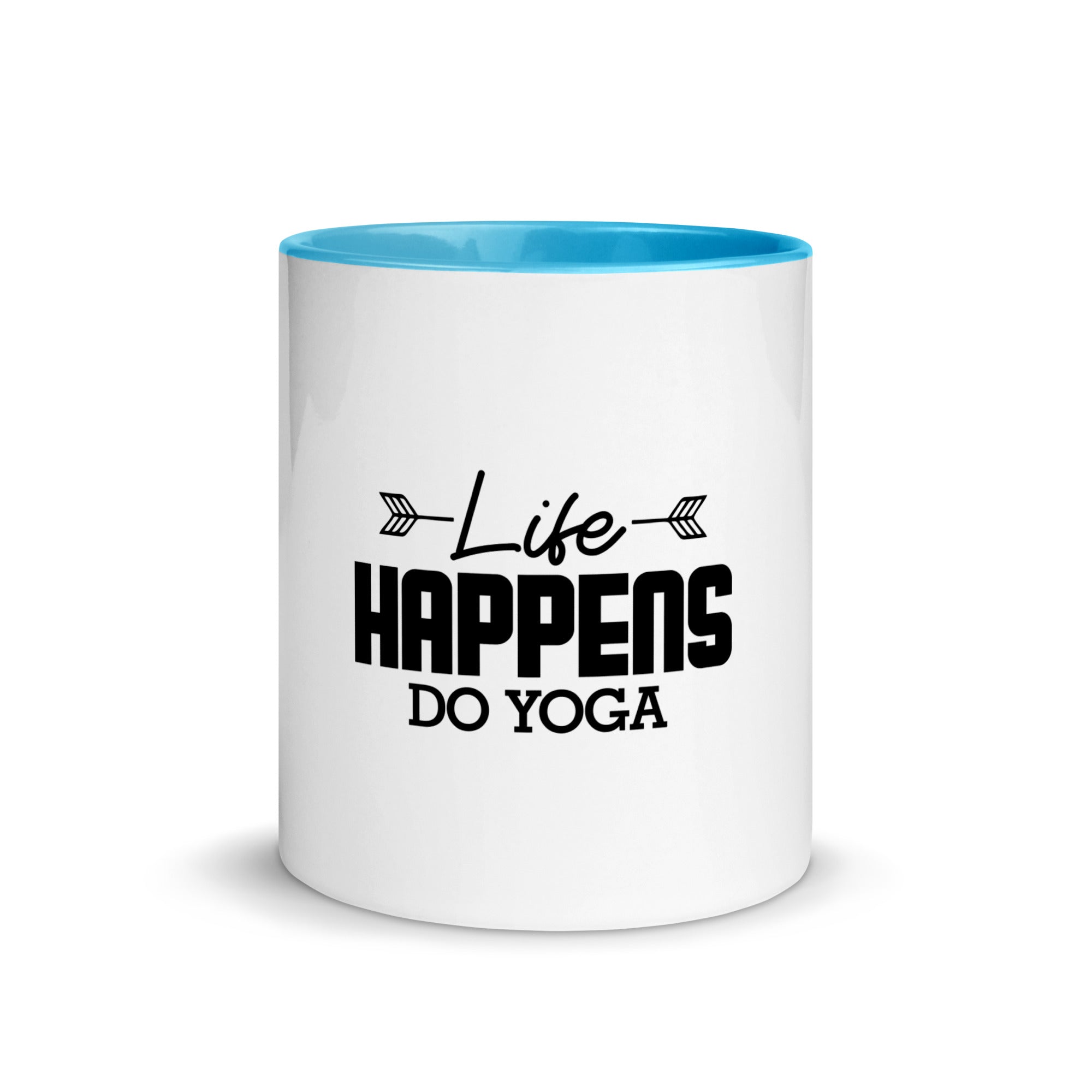 LIFE HAPPENS DO YOGA - Mug with Color Inside