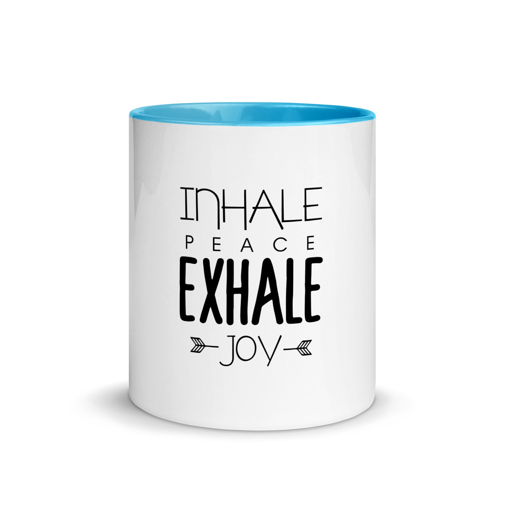INHALE PEACE EXHALE JOY - Mug with Color Inside