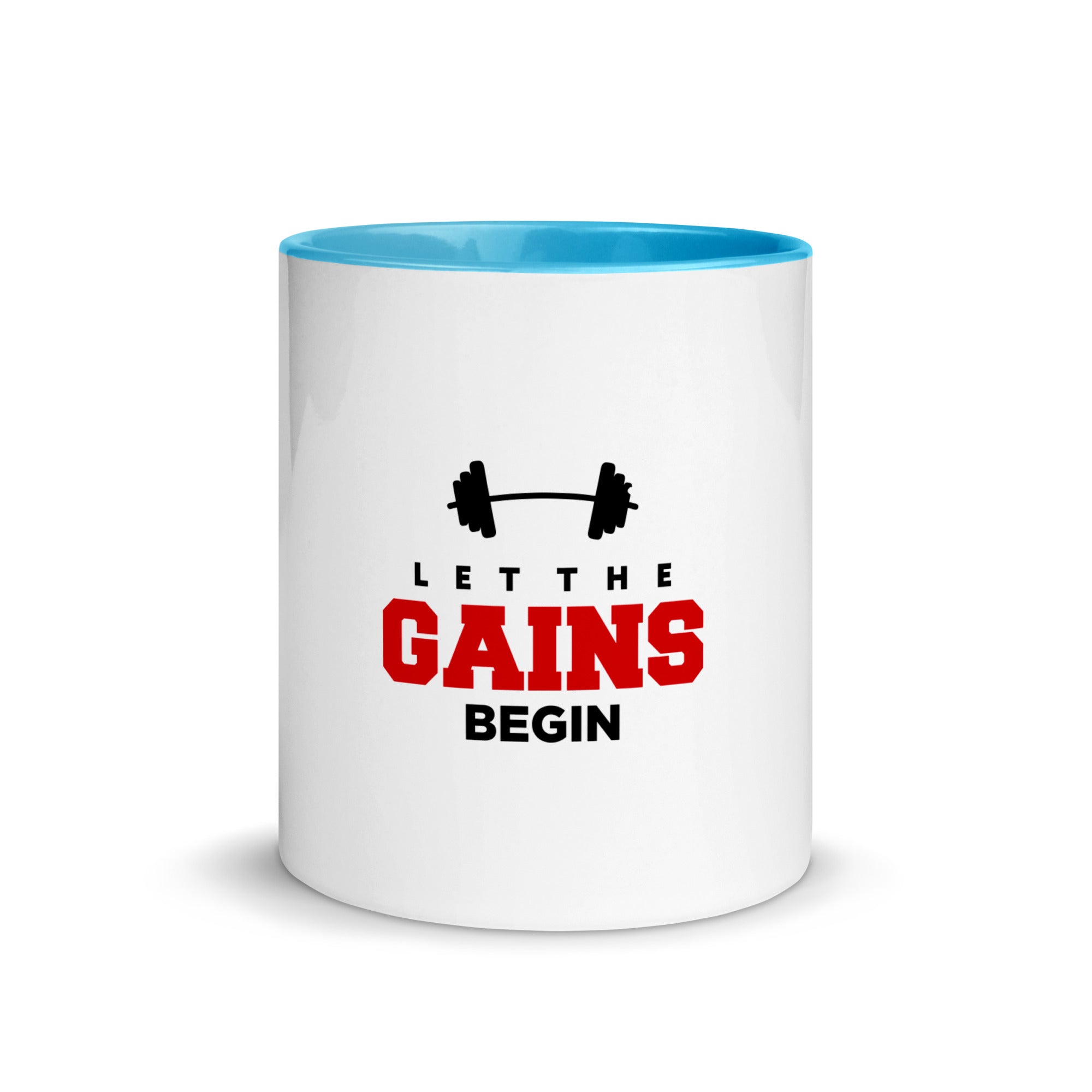 LET THE GAINS BEGIN - Mug with Color Inside