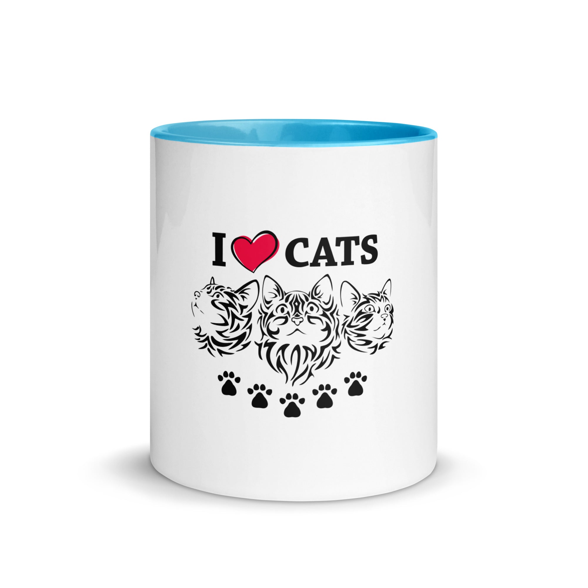 I LOVE CATS - Mug with Color Inside