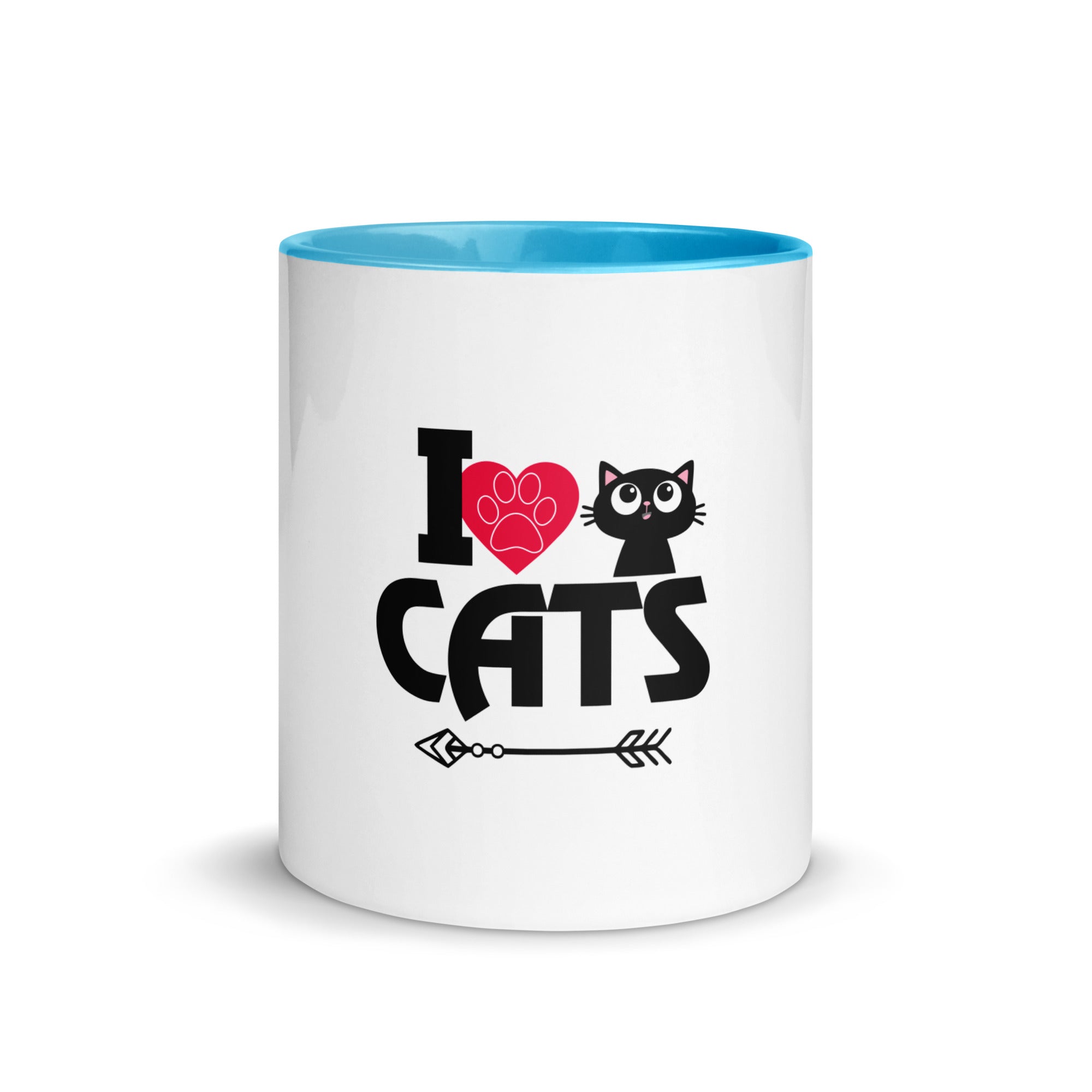 I LOVE CATS - Mug with Color Inside