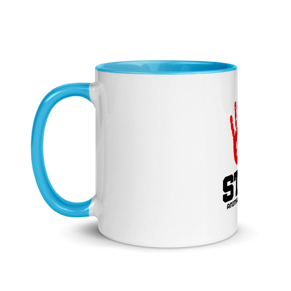 STOP ANIMAL CRUELTY - Mug with Color Inside