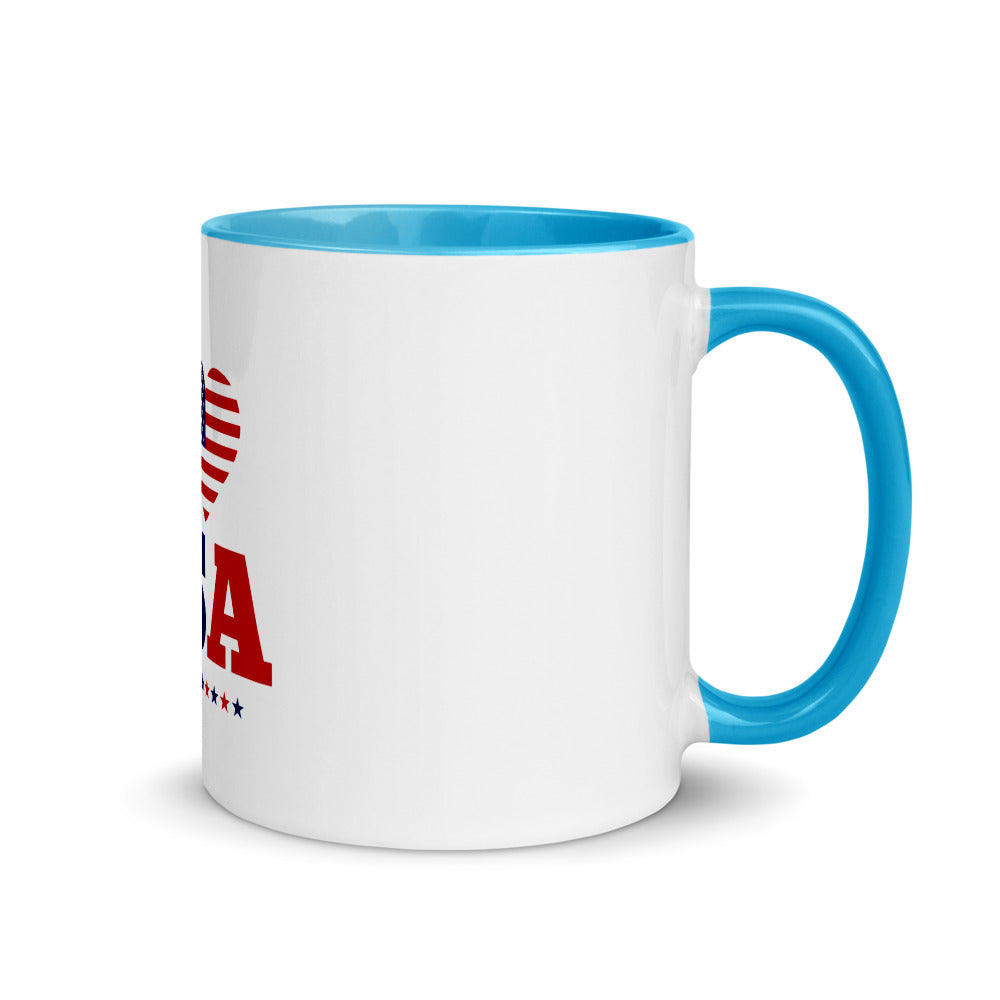 I LOVE USA - Mug with Color Inside