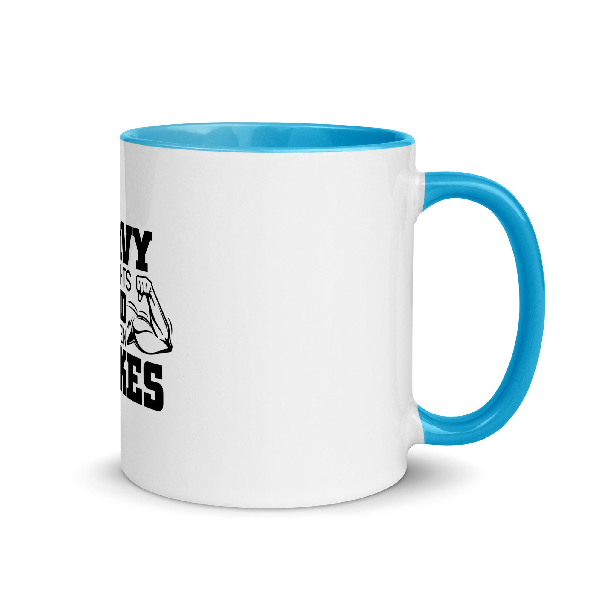 HEAVY WEIGHTS AND PROTEIN SHAKES - Mug with Color Inside