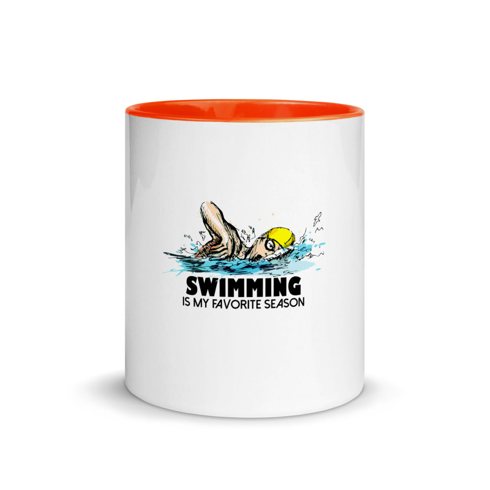 Swimming- Mug with Color Inside