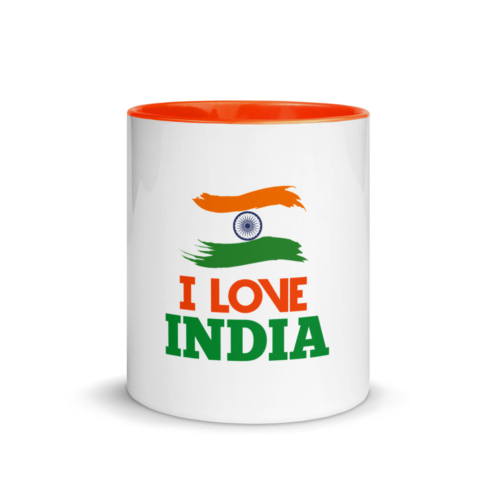I LOVE INDIA - Mug with Color Inside
