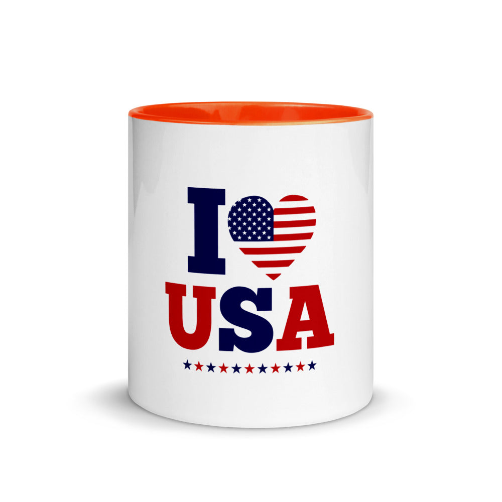 I LOVE USA - Mug with Color Inside