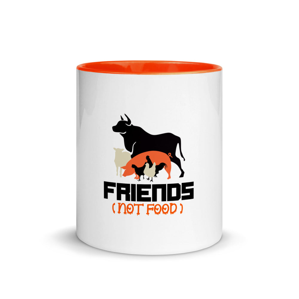 FRIENDS NOT FOOD - Mug with Color Inside