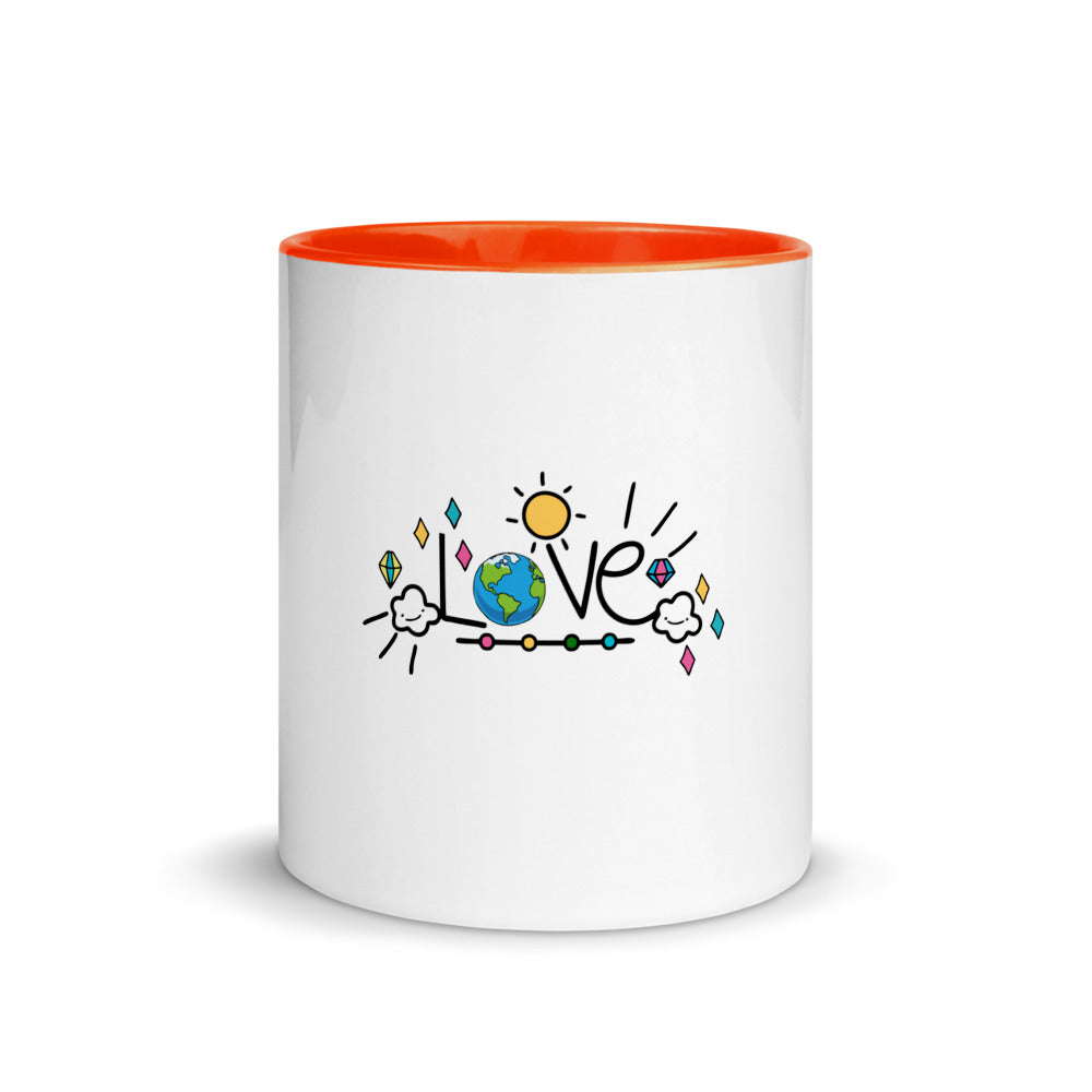 LOVE EARTH - Mug with Color Inside