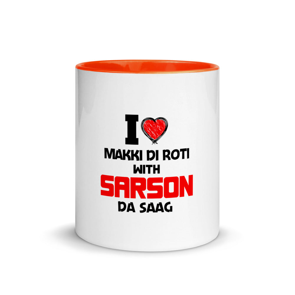 I LOVE MAKKI DI ROTI - Mug with Color Inside