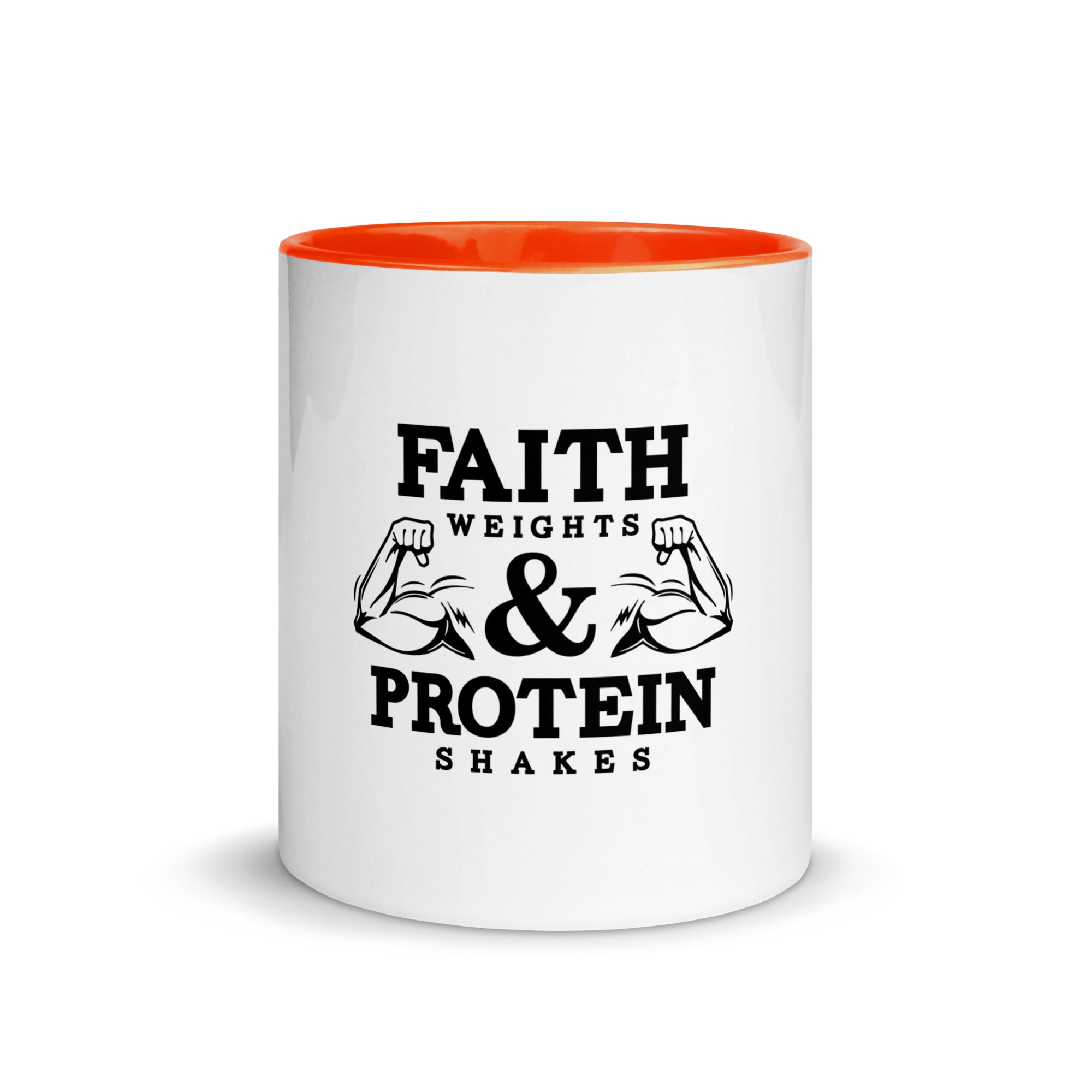 FAITH WEIGHTS & PROTEIN SHAKES - Mug with Color Inside