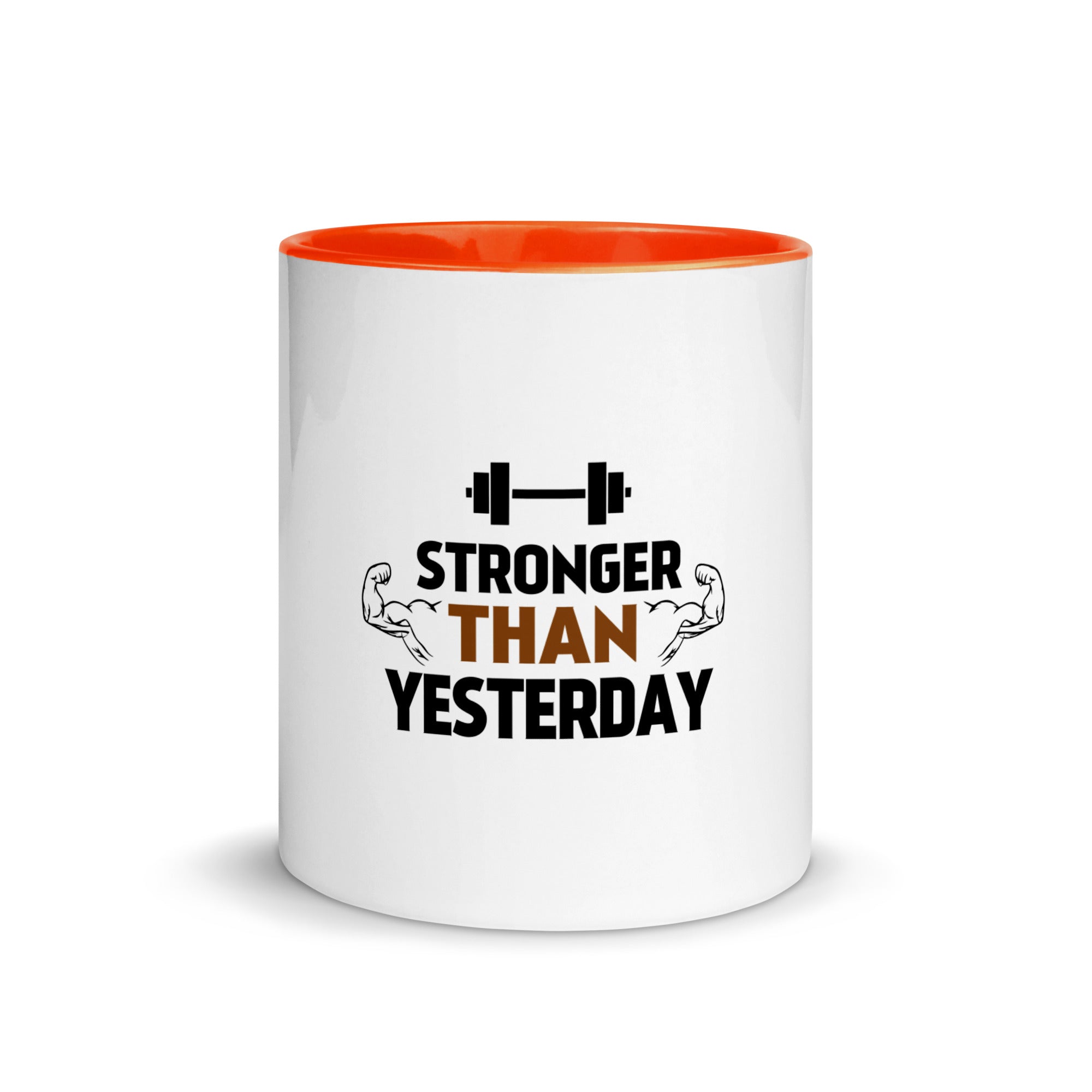 STRONGER THAN YESTERDAY - Mug with Color Inside
