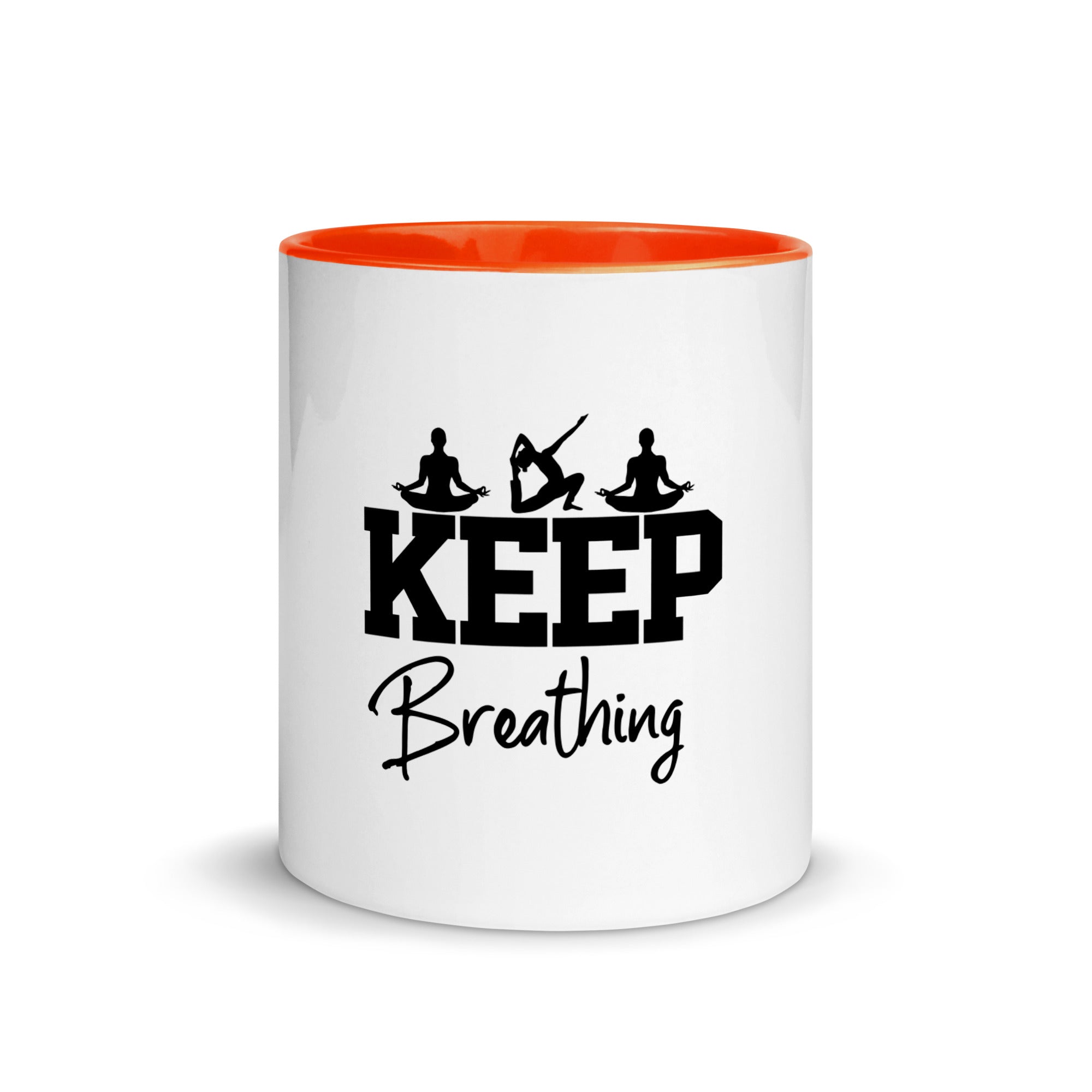 KEEP BREATHING - Mug with Color Inside