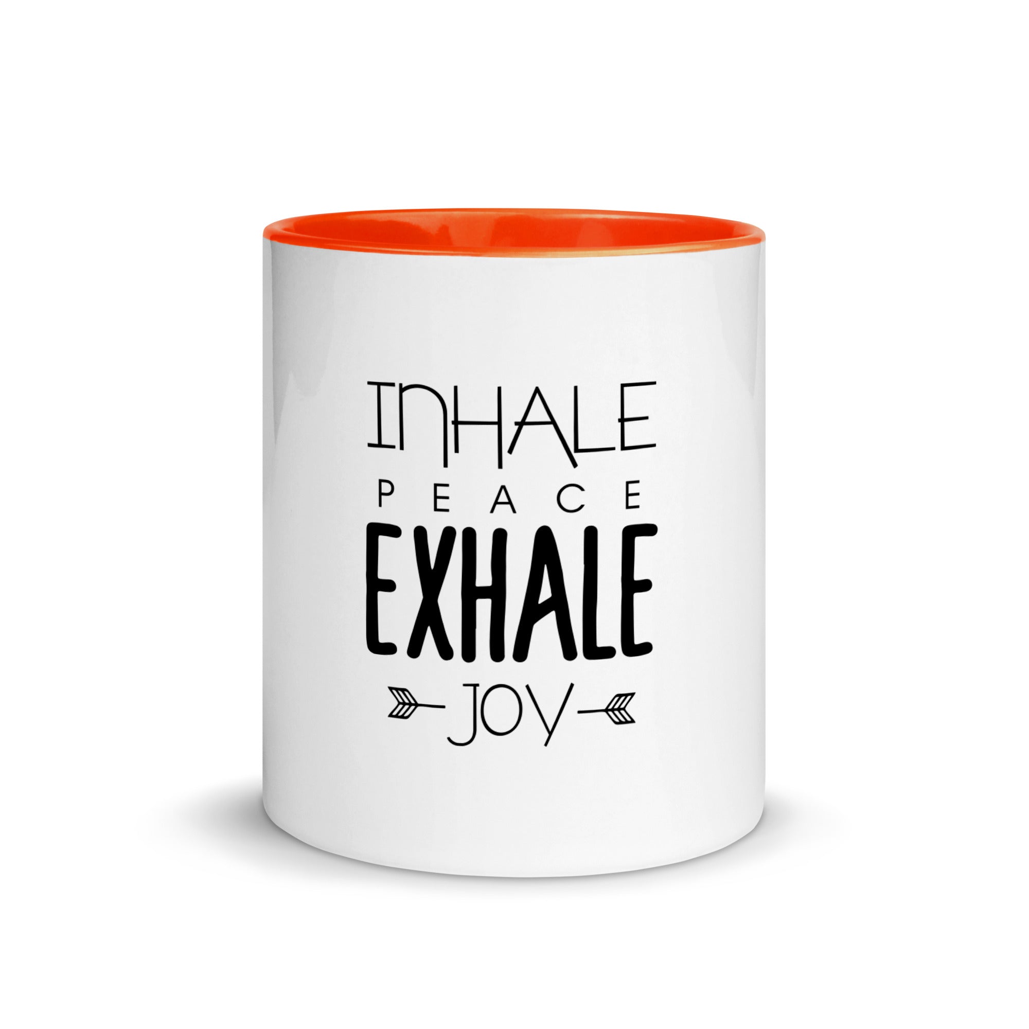 INHALE PEACE EXHALE JOY - Mug with Color Inside