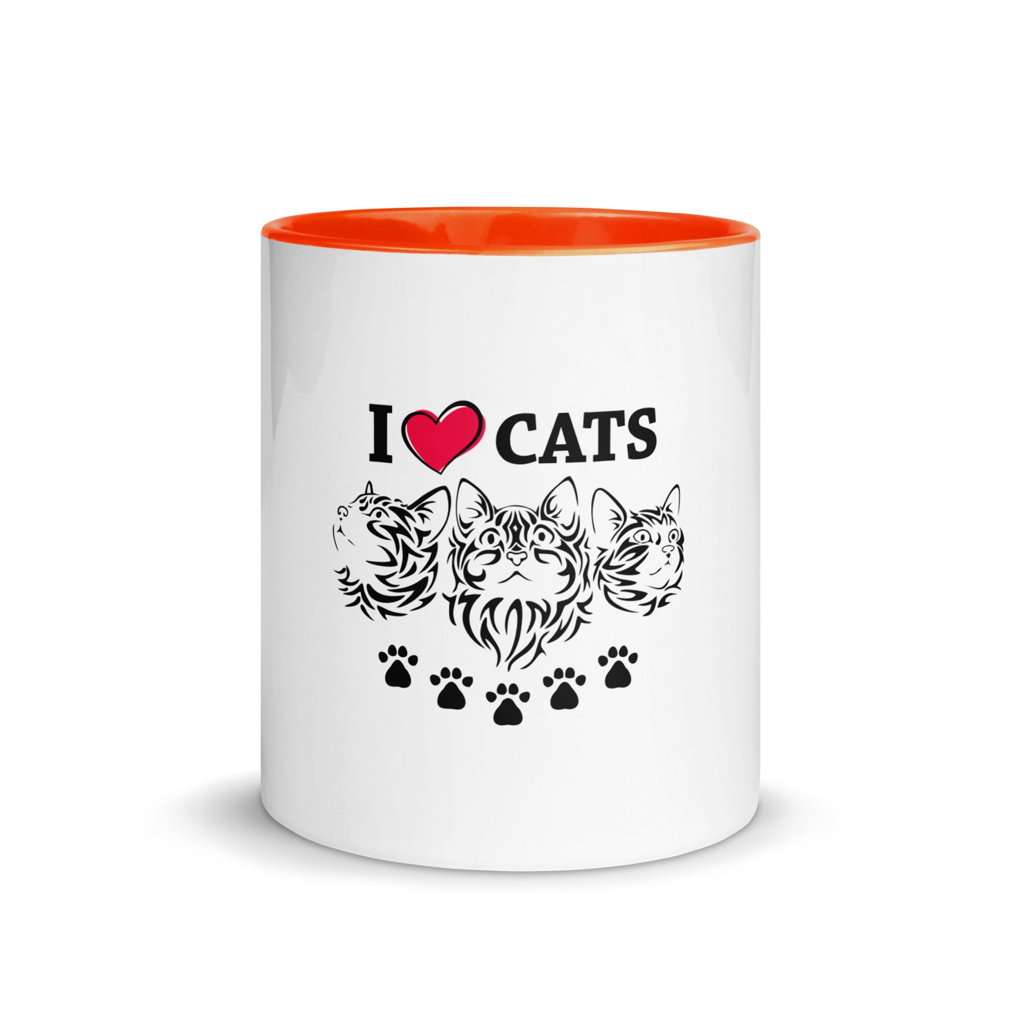 I LOVE CATS - Mug with Color Inside