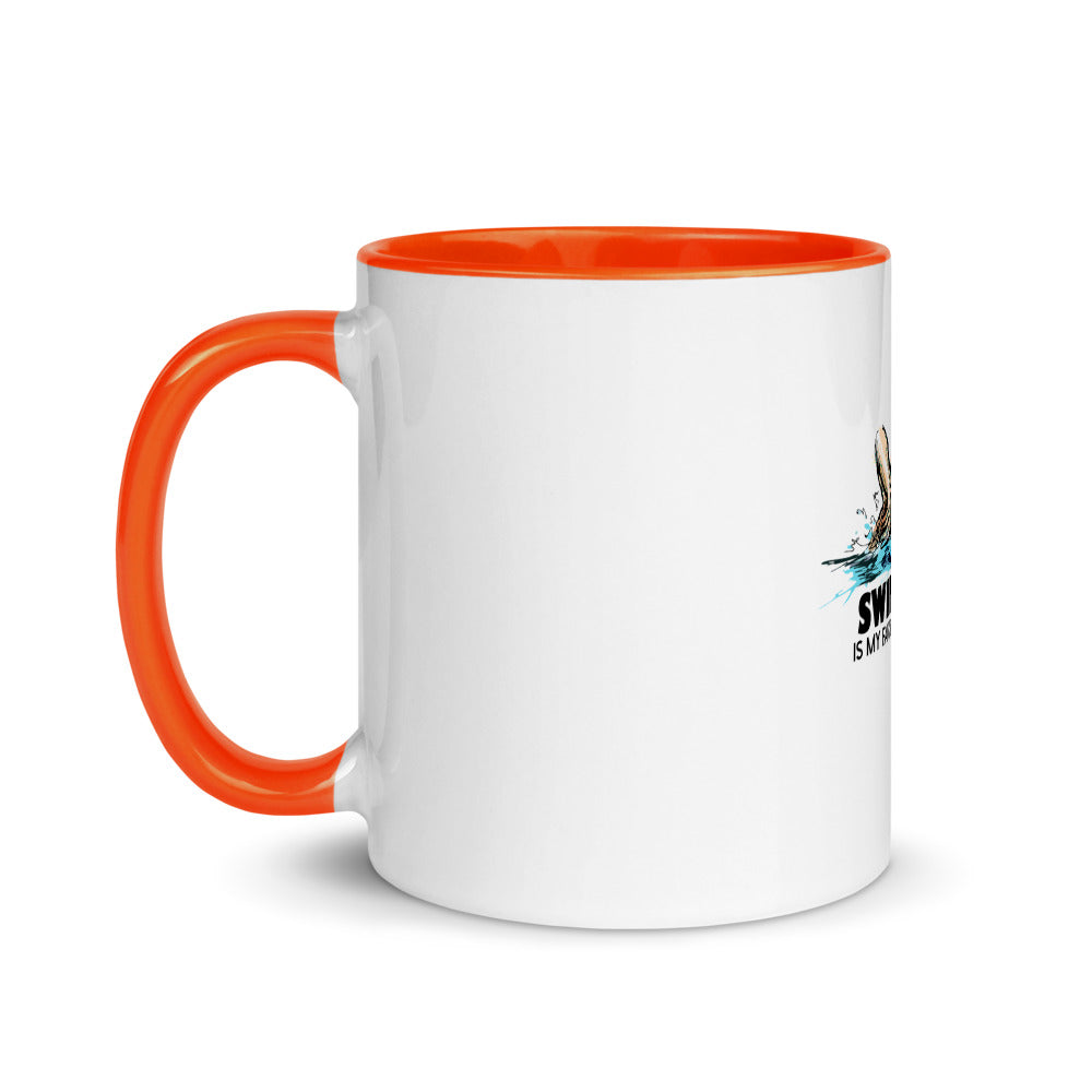 Swimming- Mug with Color Inside