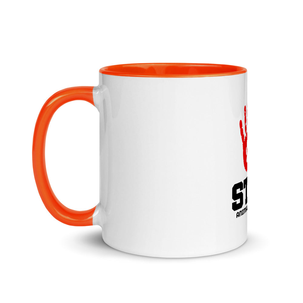 STOP ANIMAL CRUELTY - Mug with Color Inside