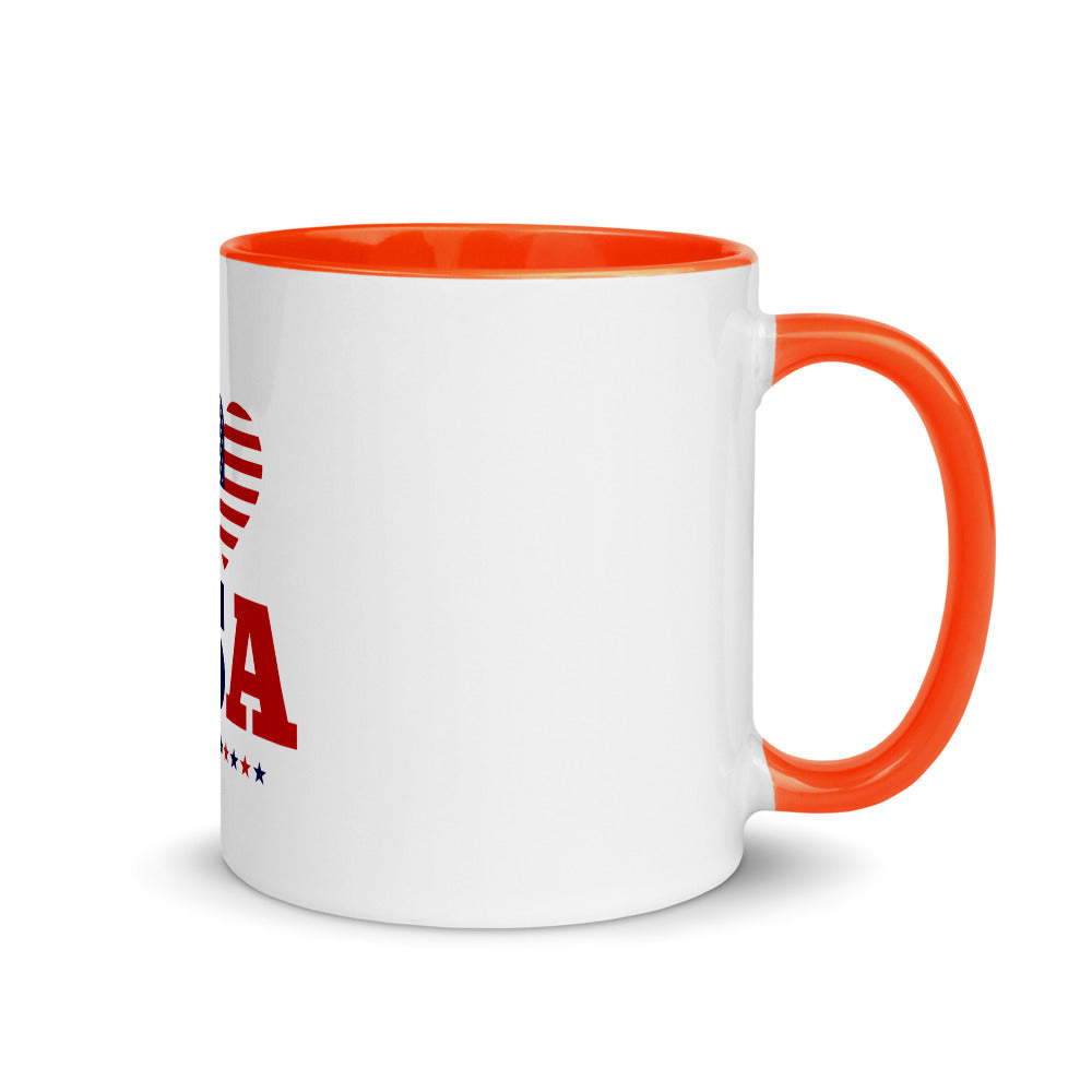 I LOVE USA - Mug with Color Inside