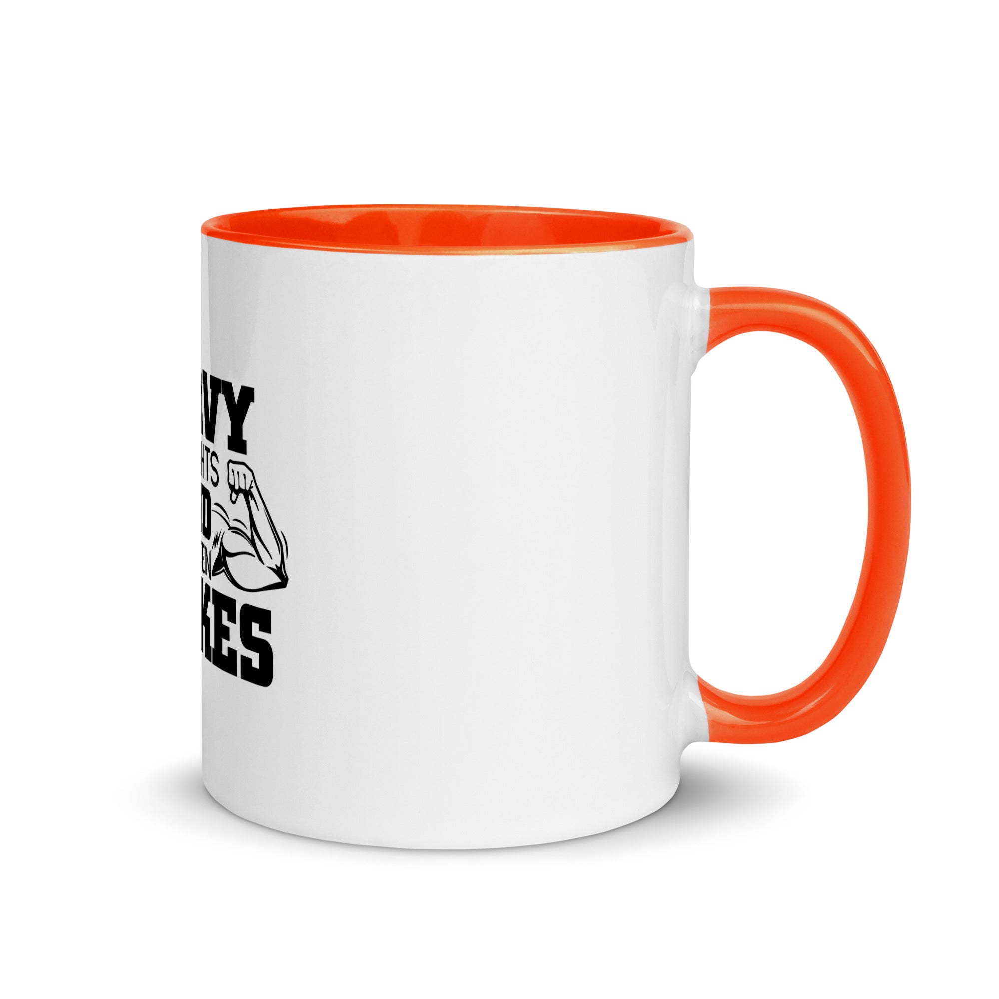 HEAVY WEIGHTS AND PROTEIN SHAKES - Mug with Color Inside