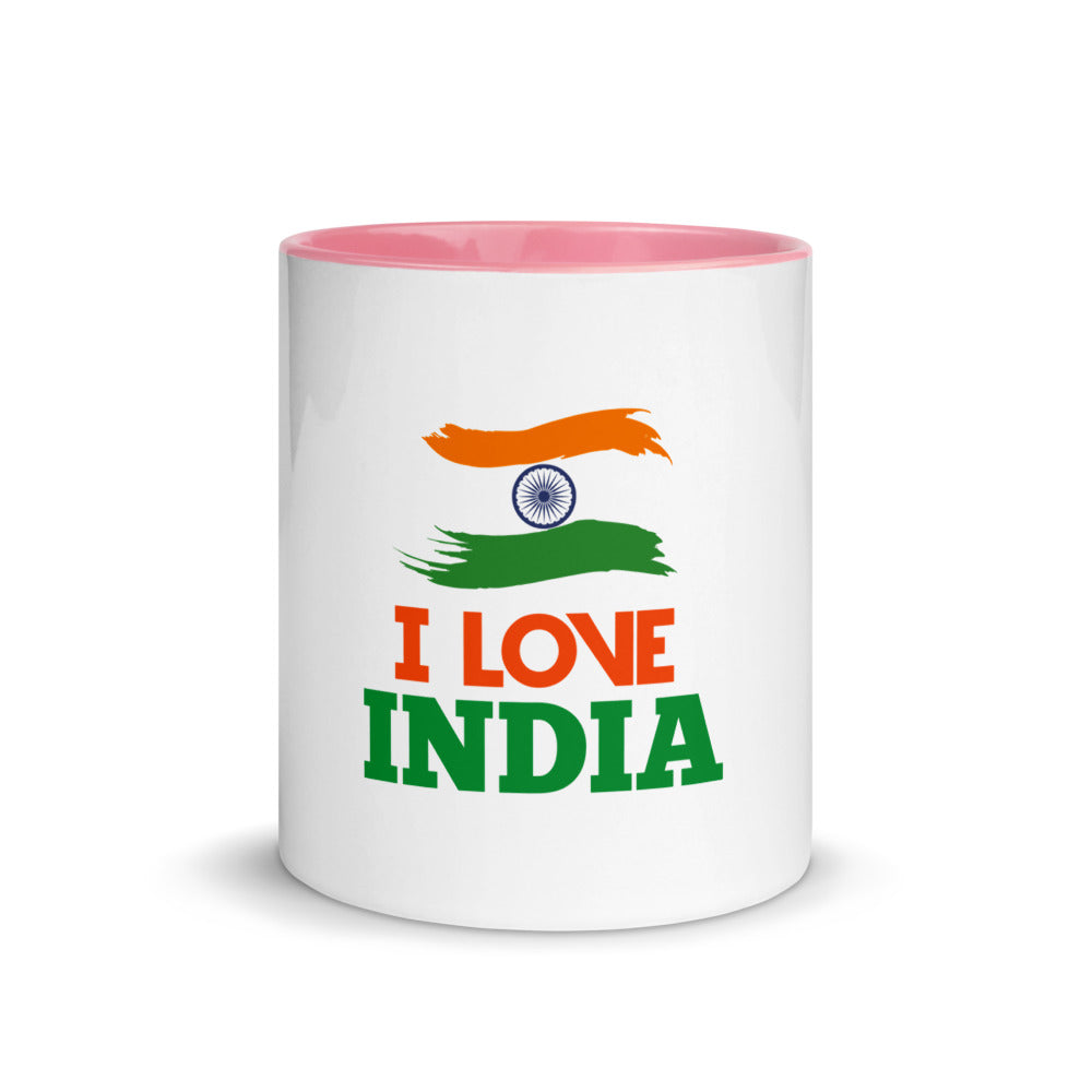 I LOVE INDIA - Mug with Color Inside