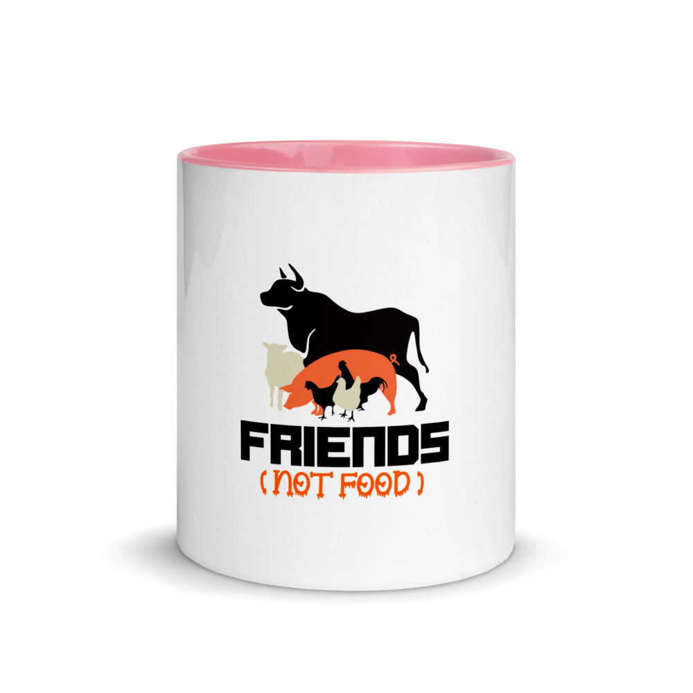 FRIENDS NOT FOOD - Mug with Color Inside