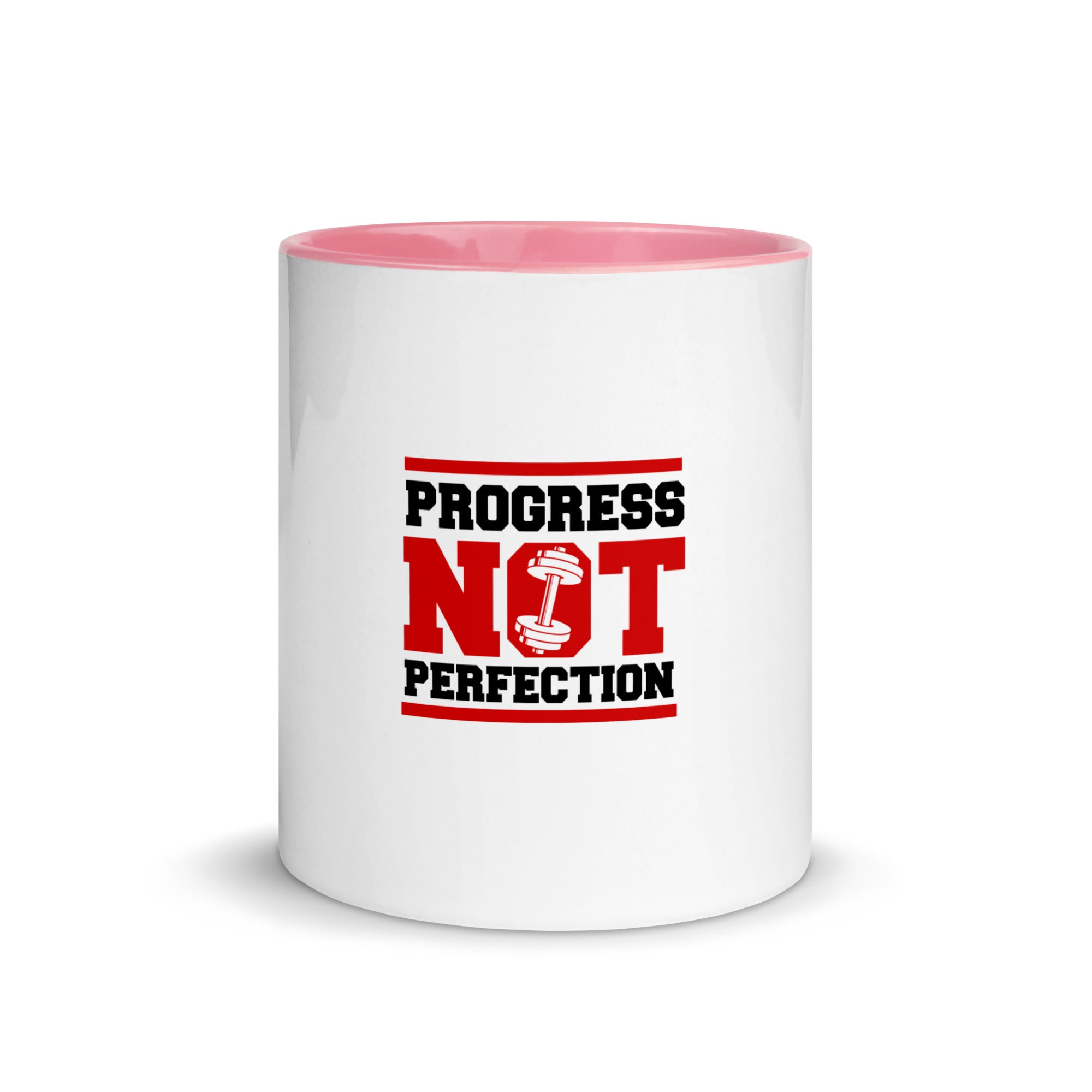 PROGRESS NOT PERFECTION - Mug with Color Inside