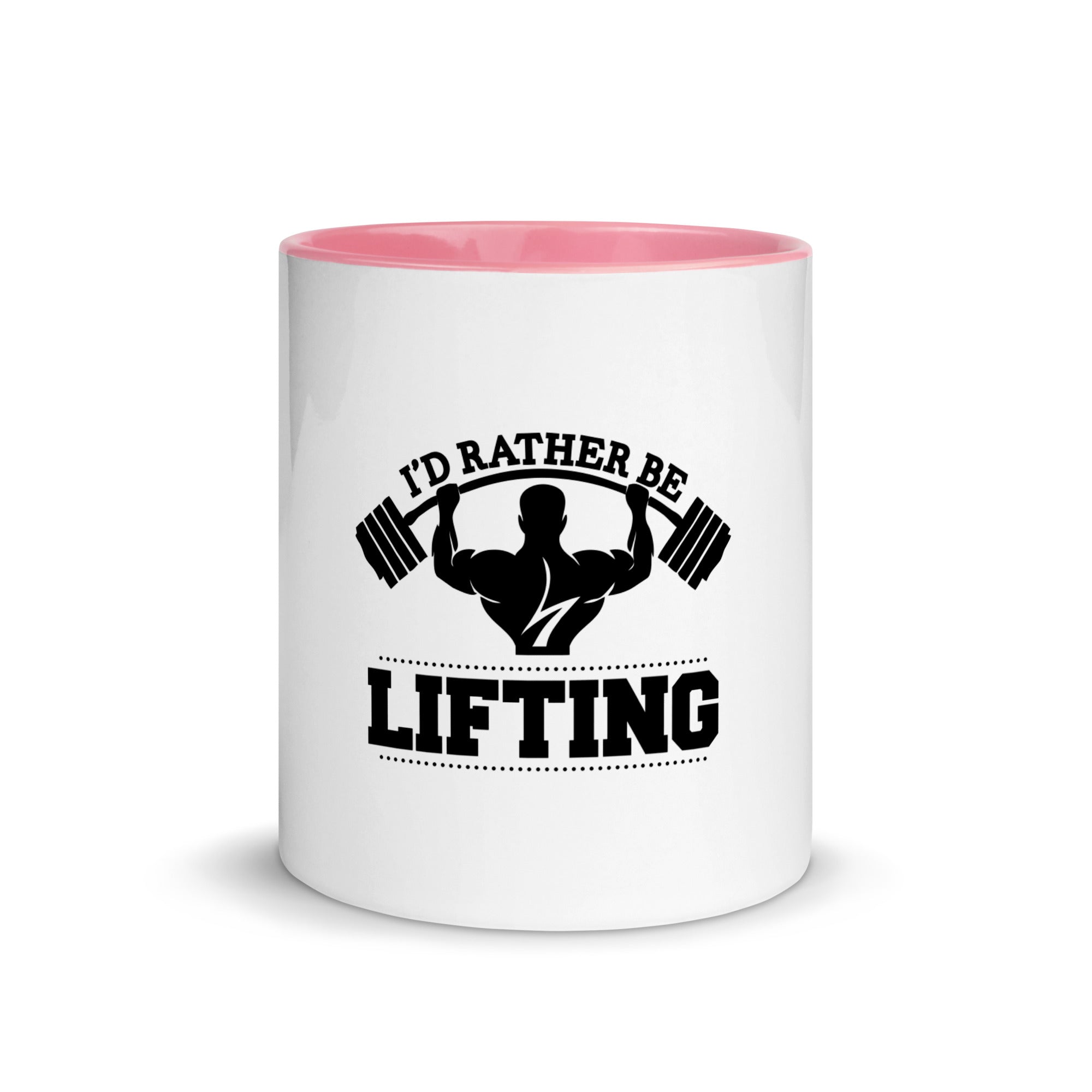 I'D RATHER BE LIFTING - Mug with Color Inside