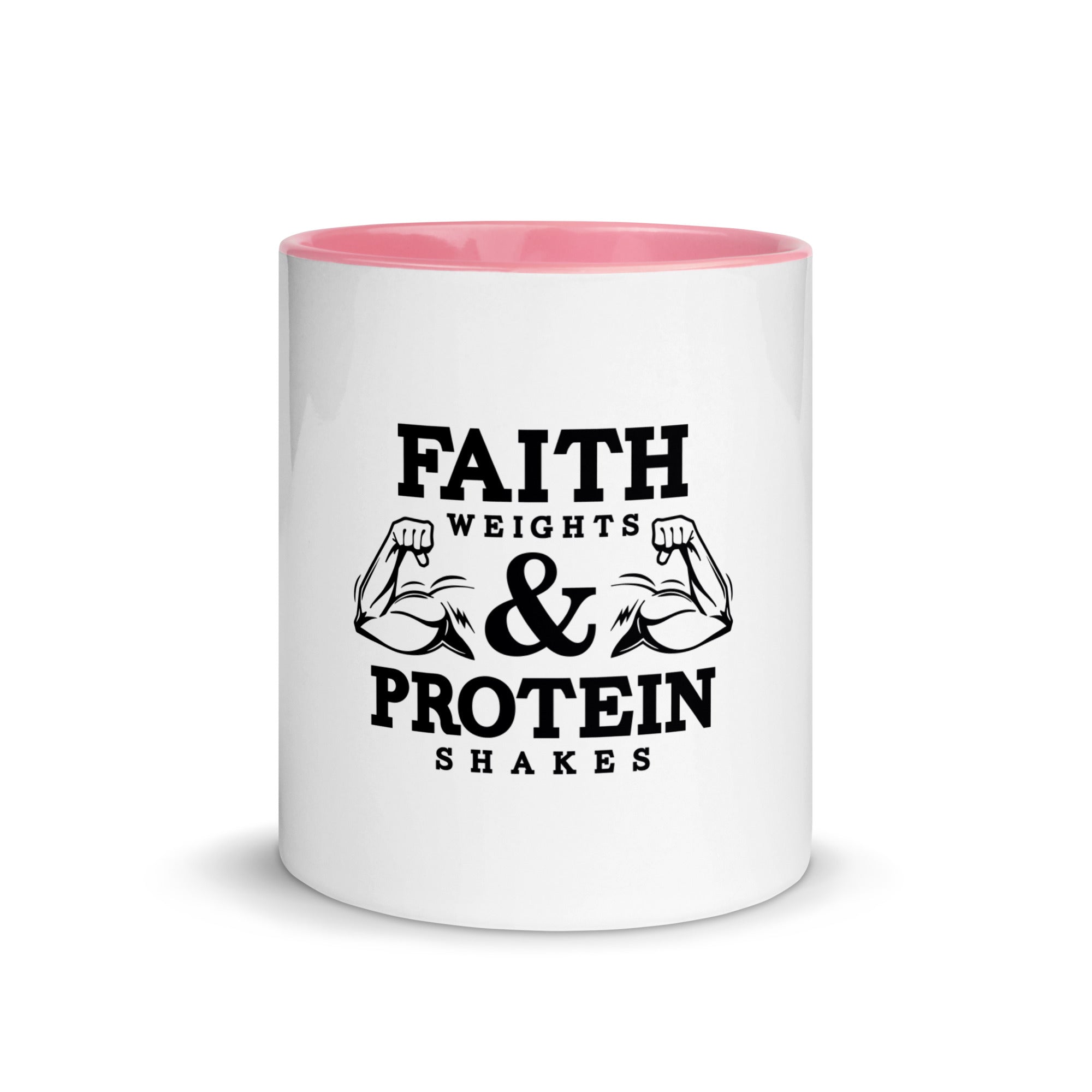 FAITH WEIGHTS & PROTEIN SHAKES - Mug with Color Inside