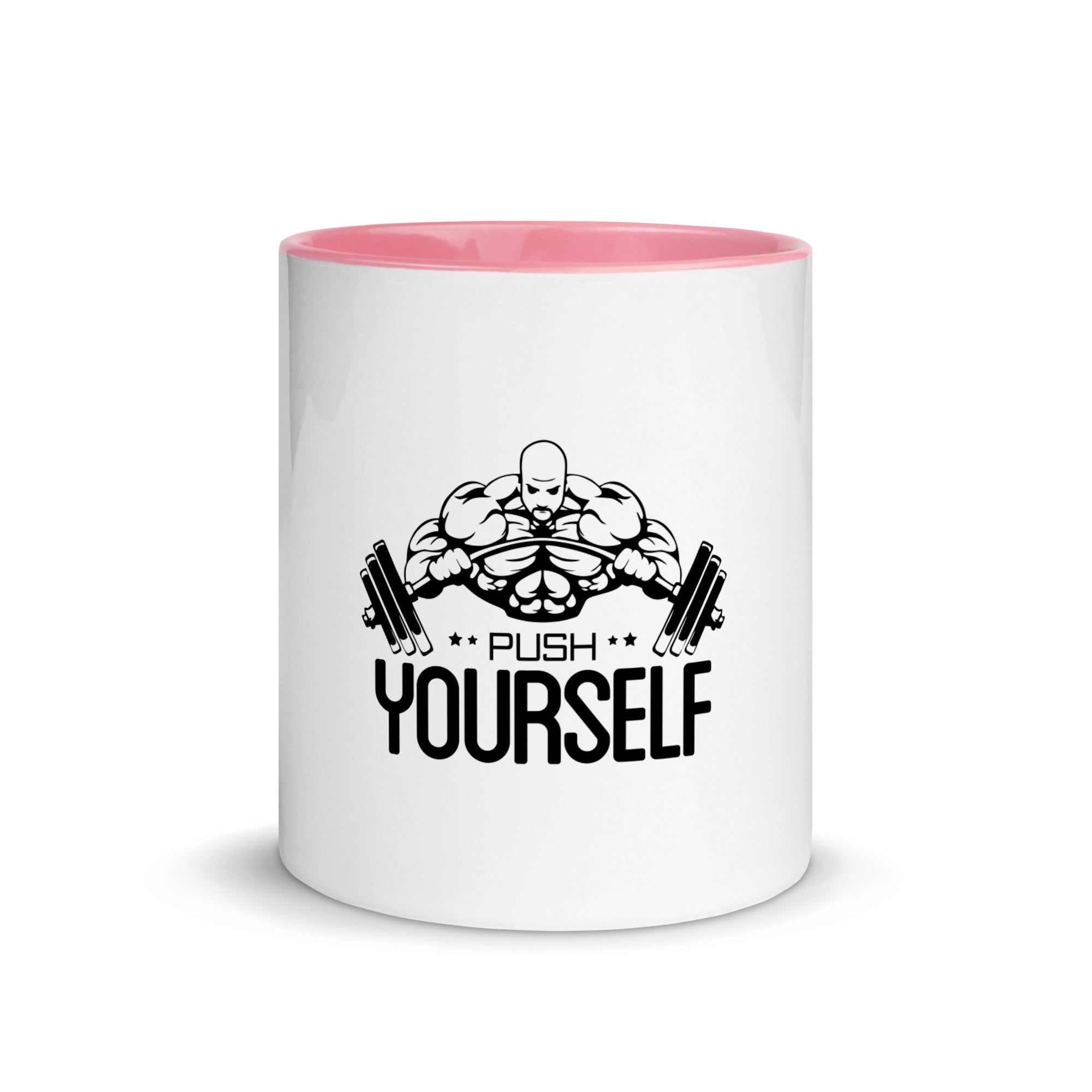 PUSH YOURSELF - Mug with Color Inside