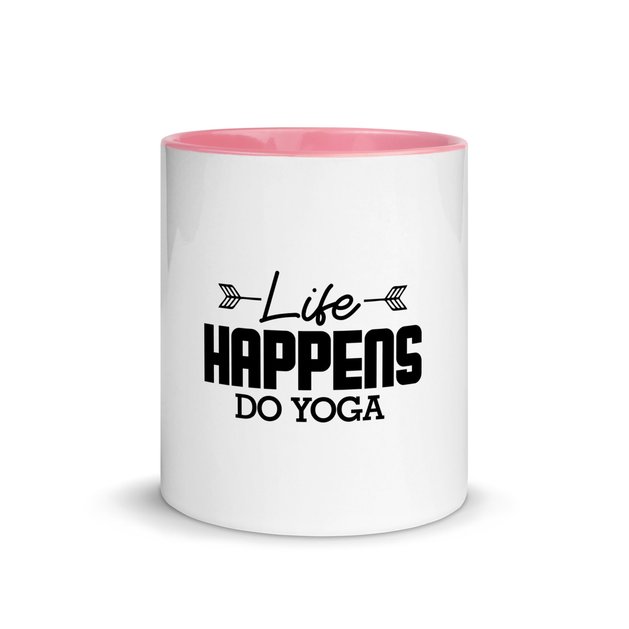 LIFE HAPPENS DO YOGA - Mug with Color Inside