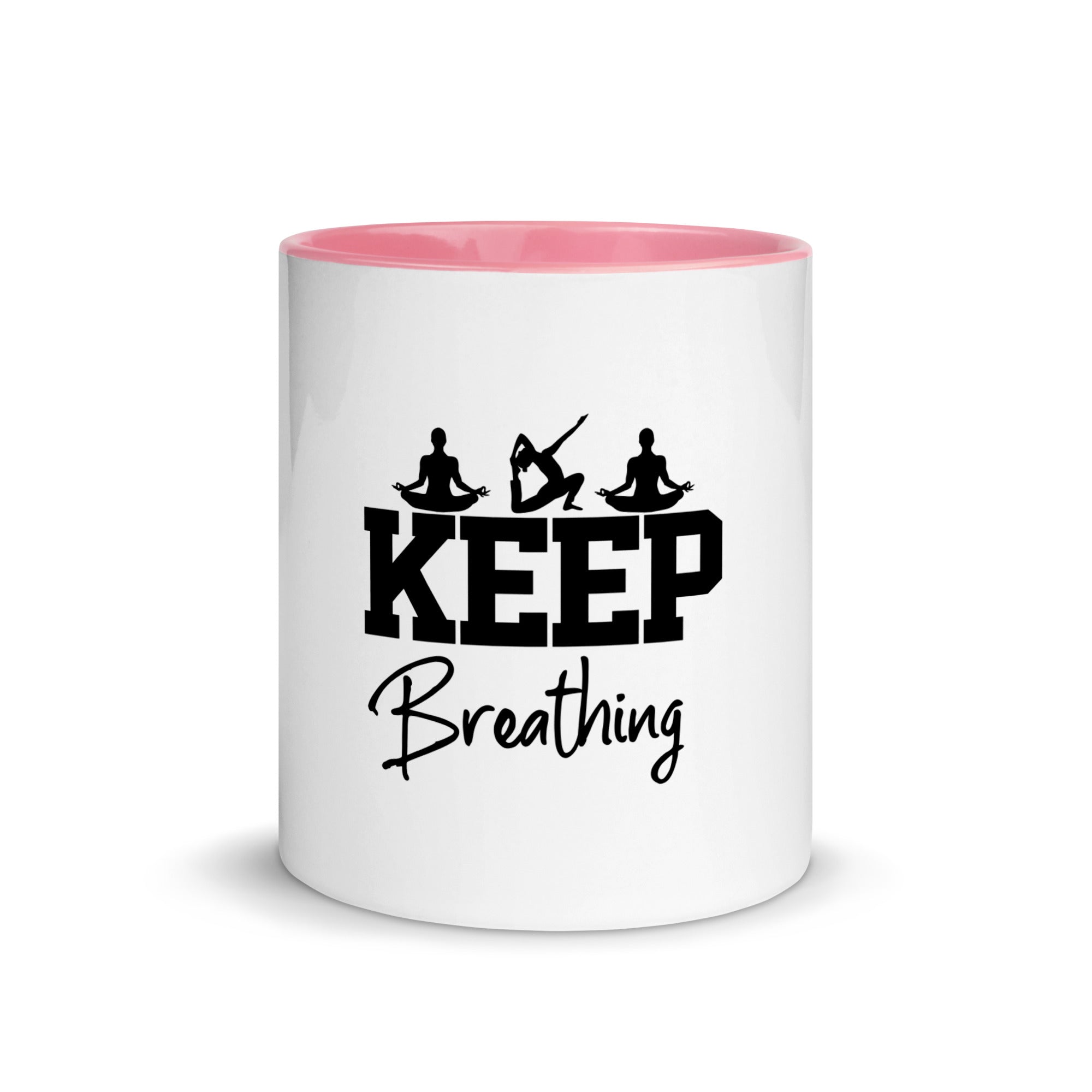 KEEP BREATHING - Mug with Color Inside