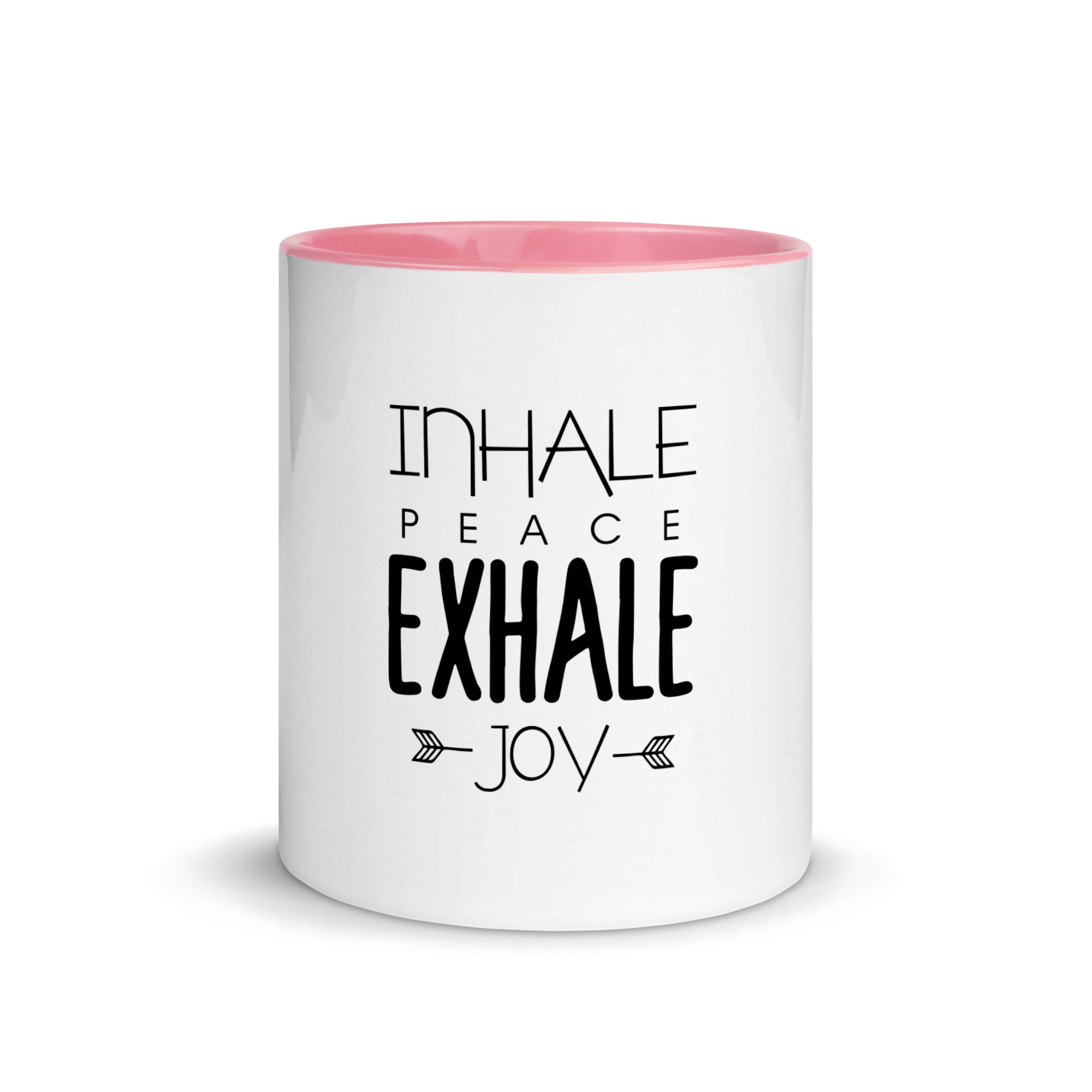 INHALE PEACE EXHALE JOY - Mug with Color Inside