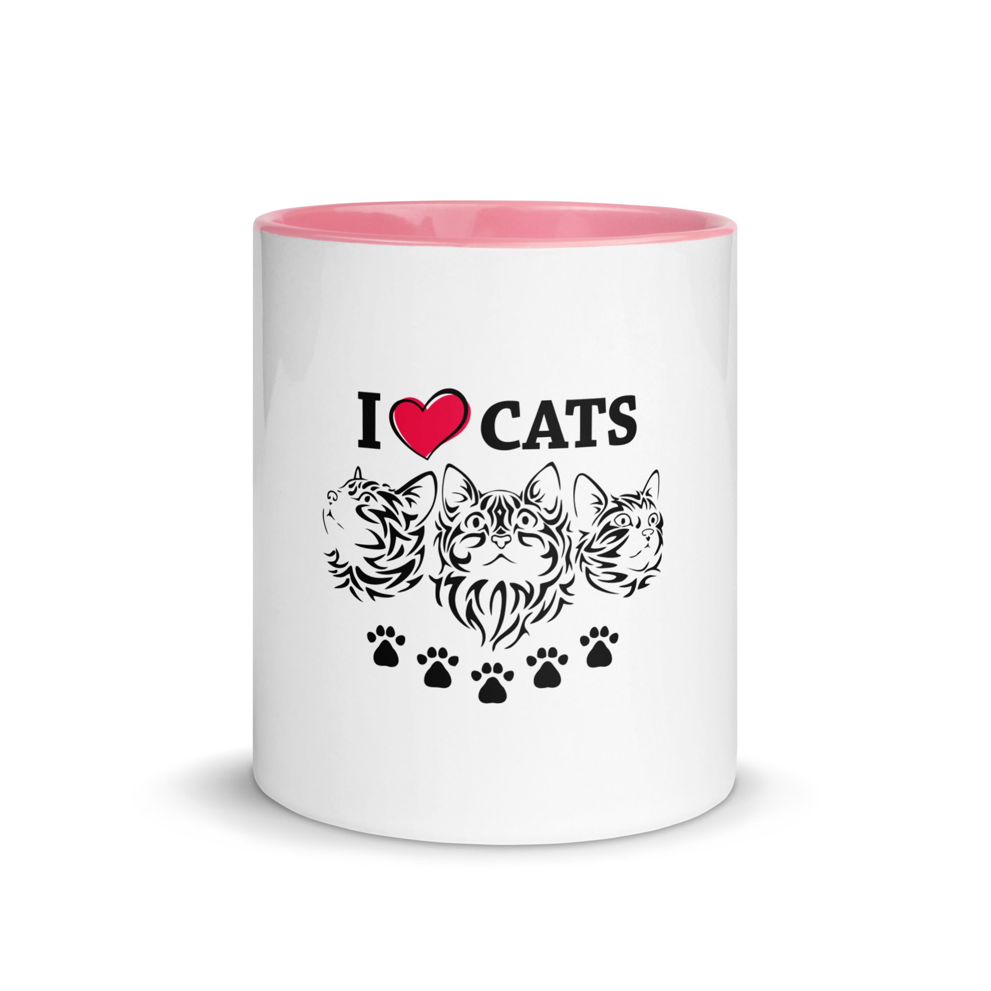 I LOVE CATS - Mug with Color Inside